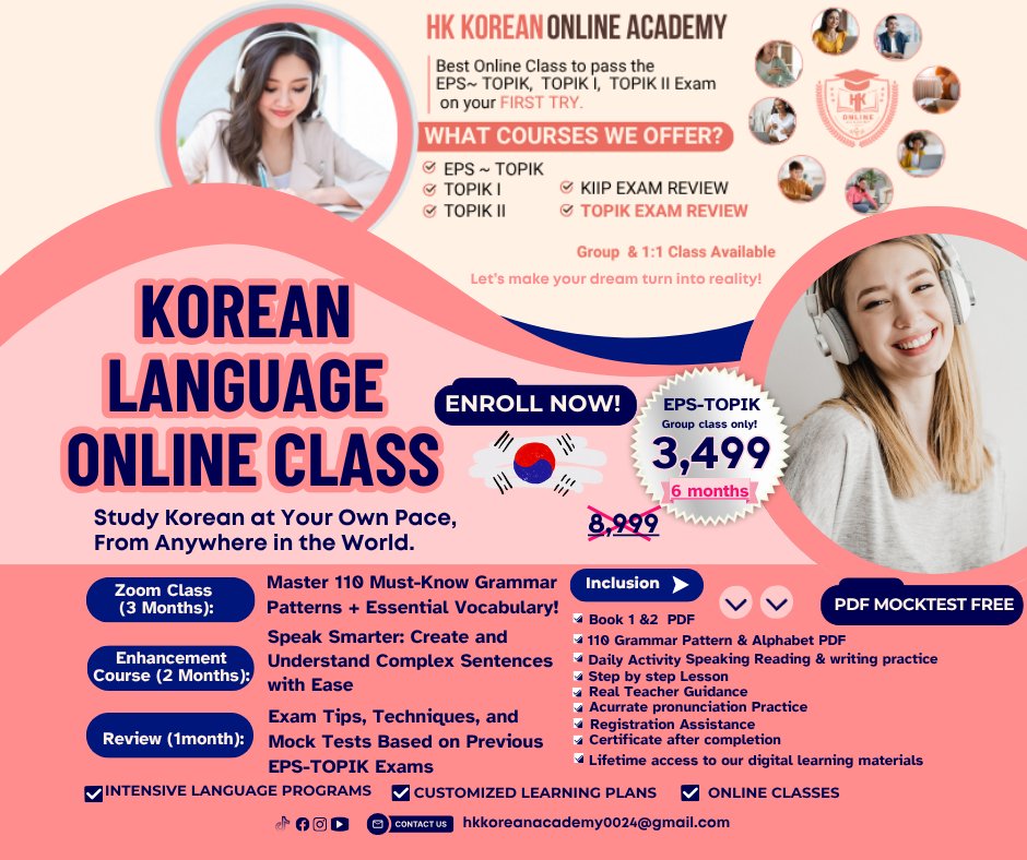 HK Korean Online Academy Facebook ad: ๐๐ฎ๐ฌ๐ญ๐จ ๐๐จ ๐๐๐ง๐ ๐๐๐ ๐ญ๐ซ๐๐๐๐ก๐จ ๐ฌ๐โฆ