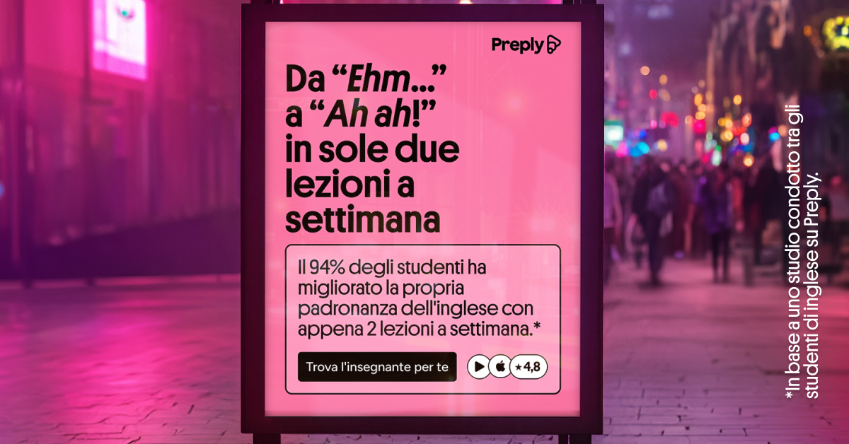 Preply Facebook ad