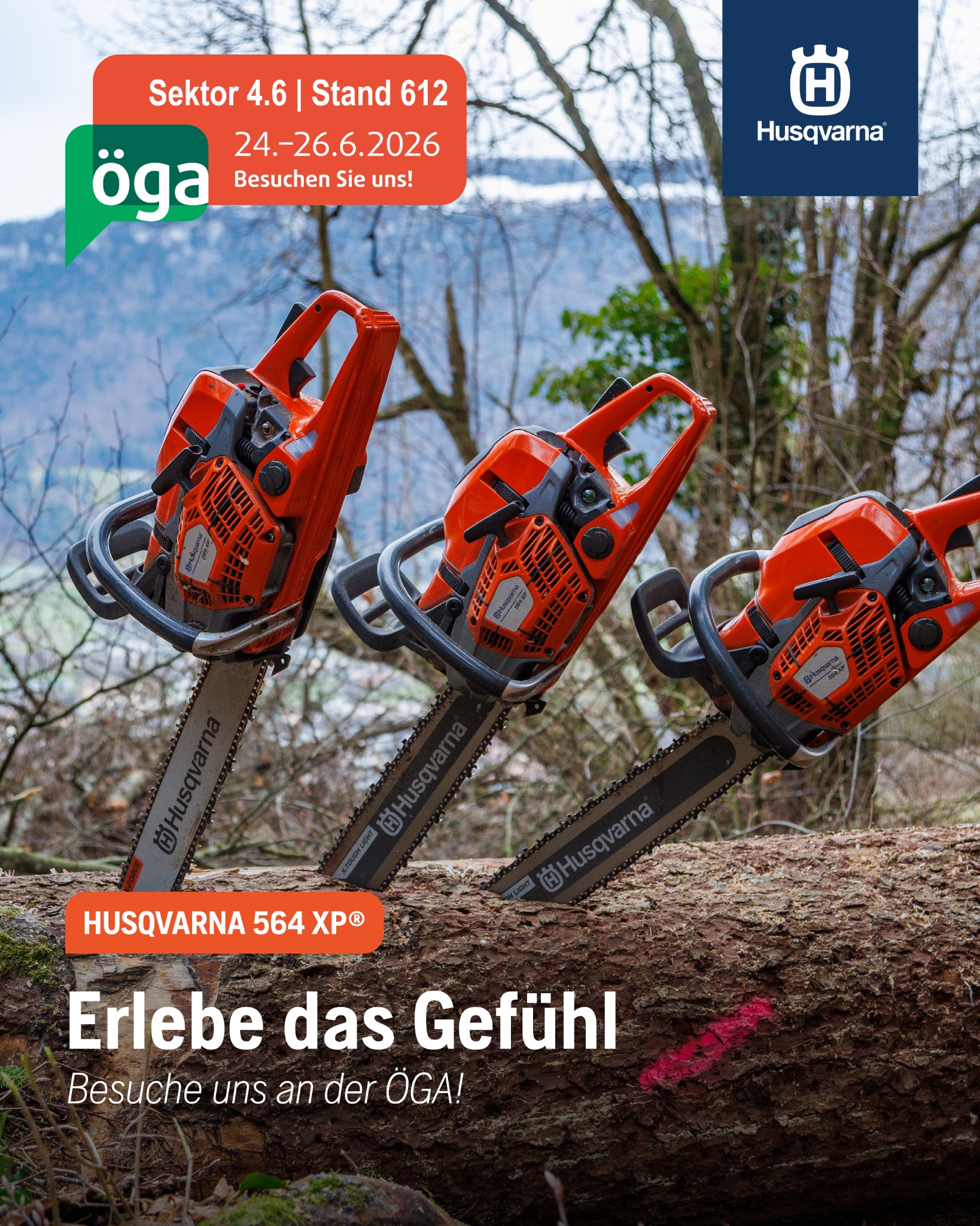 Husqvarna Facebook ad: Erlebe das Gefühl