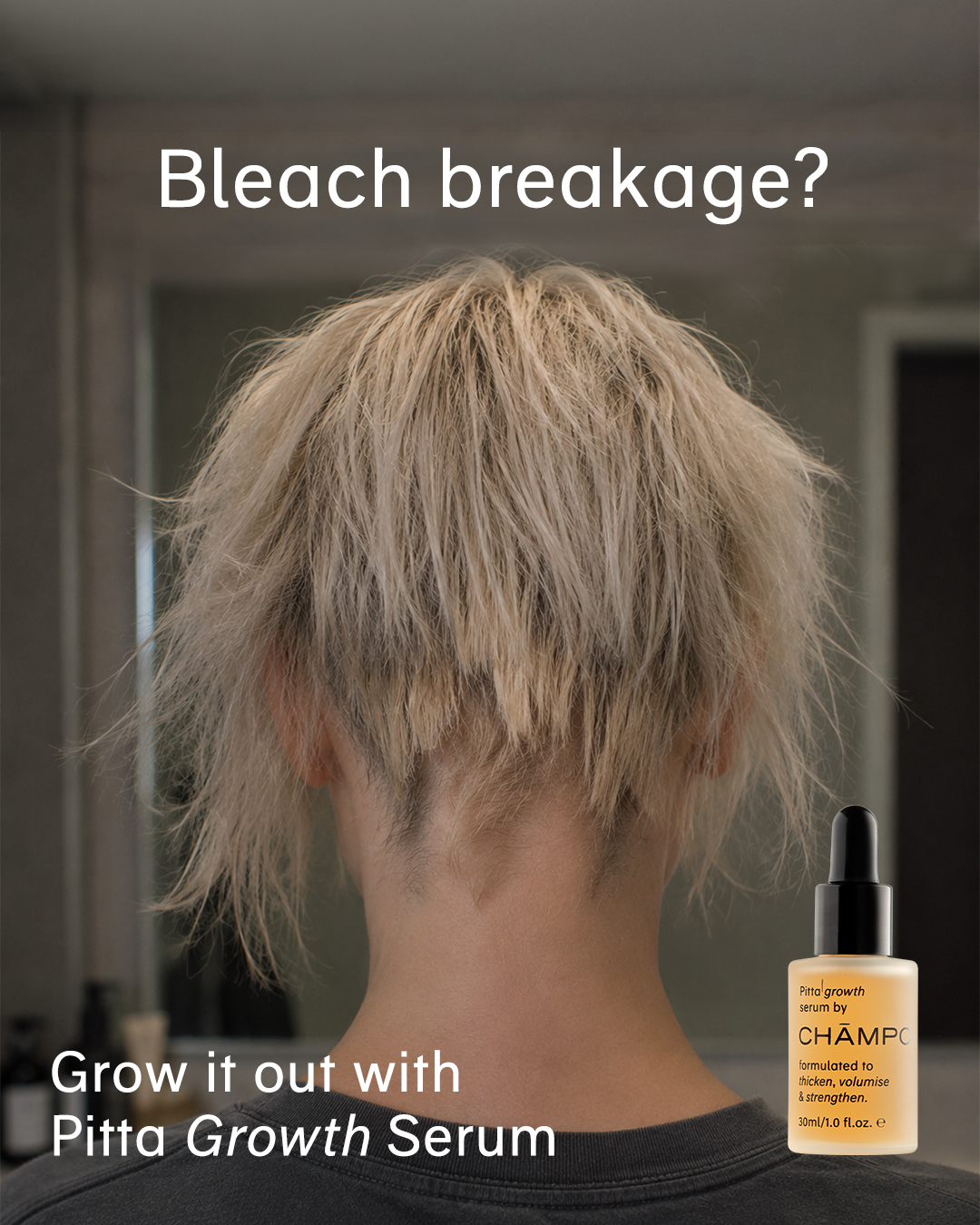 Chāmpo Haircare Facebook ad: For Thicker, Fuller Hair