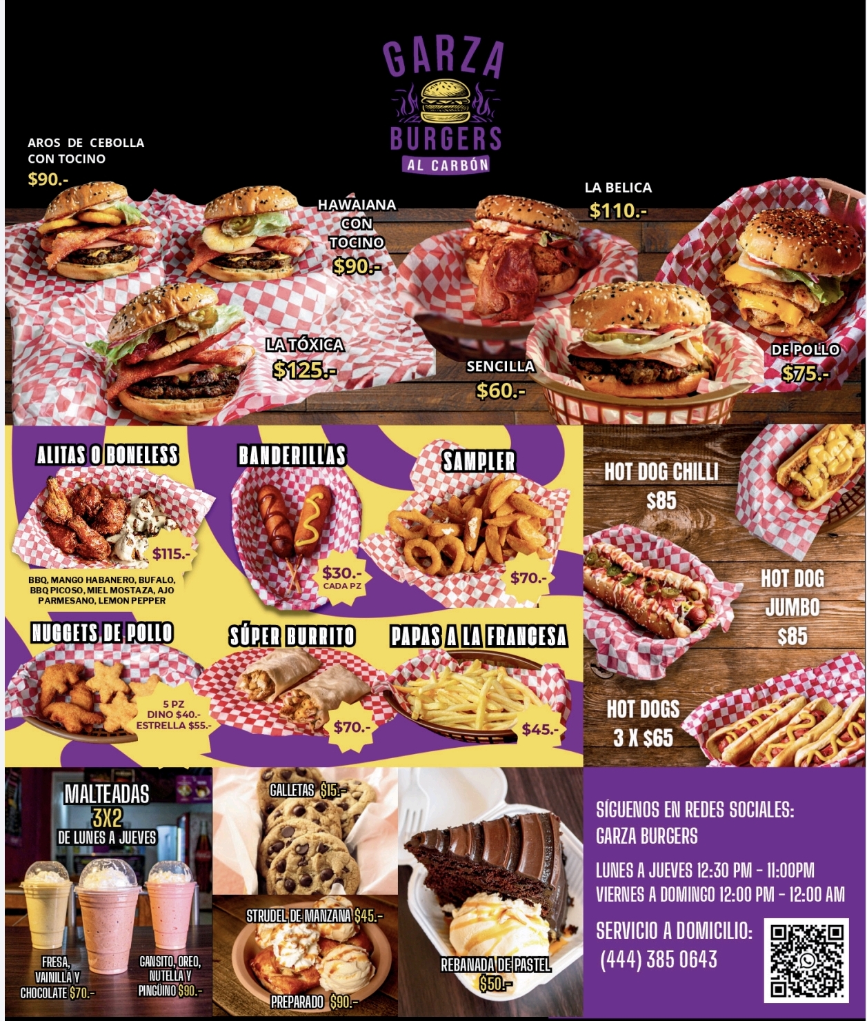 Garza Burgers Hamburguesas Al Carbón Facebook ad: Hamburguesas al Carbón