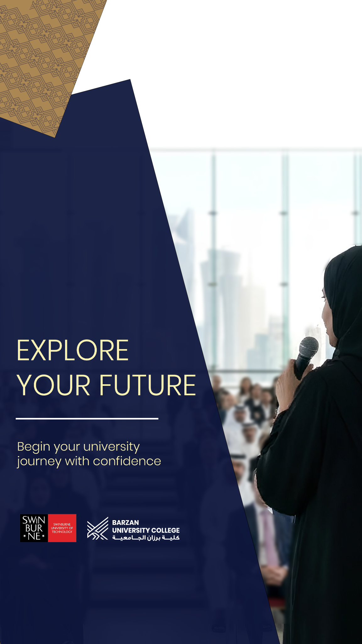 Barzan University College Facebook ad from May 13, 2026