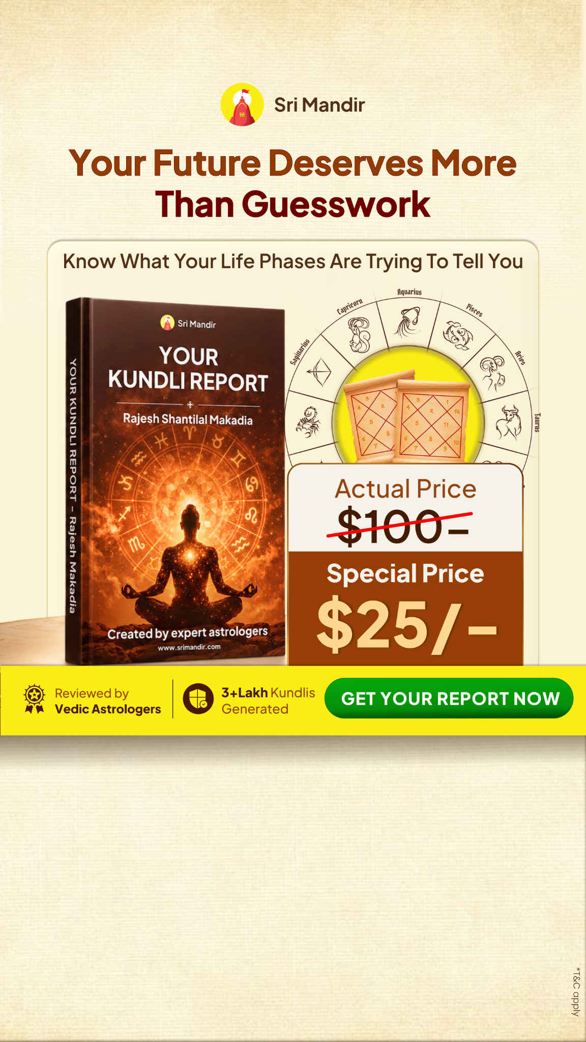 Kundli Guide by Sri Mandir Facebook ad