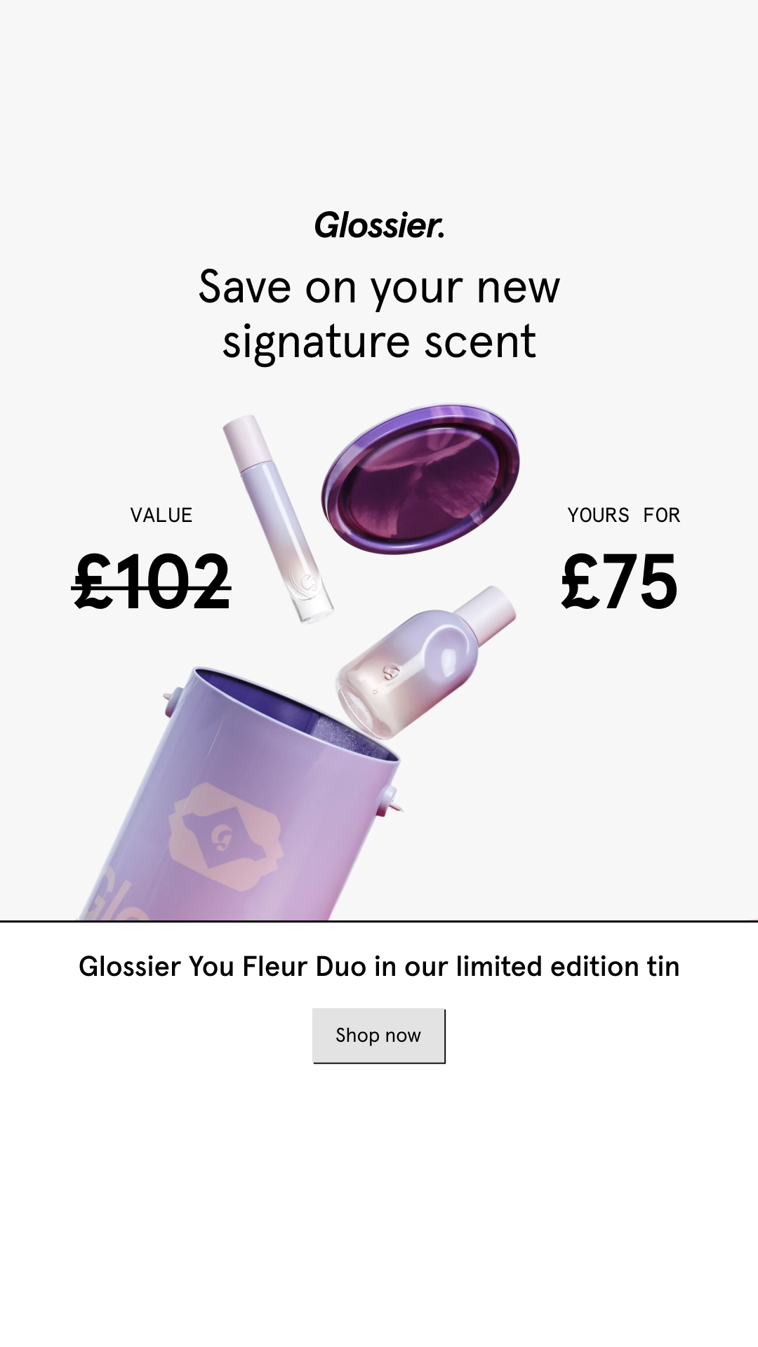 Glossier Facebook ad