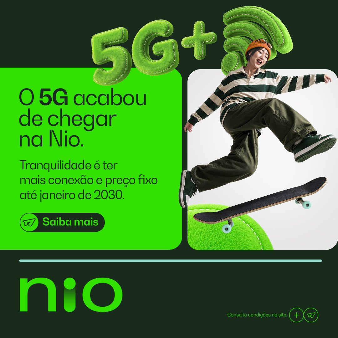 Nio Facebook ad: Sabe quem acabou de chegar na Nio? O 5G.
