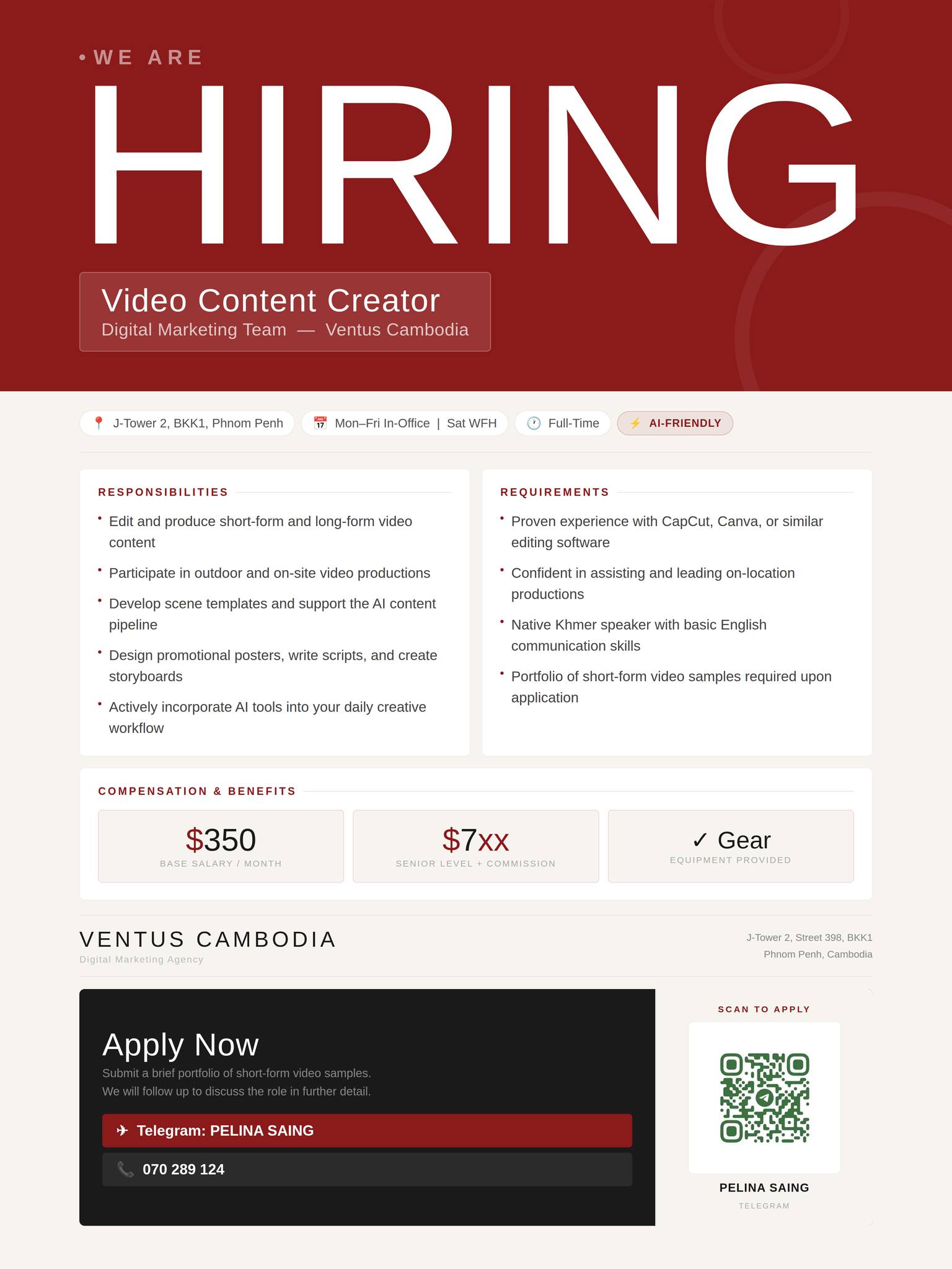 Ventus Cambodia Facebook ad