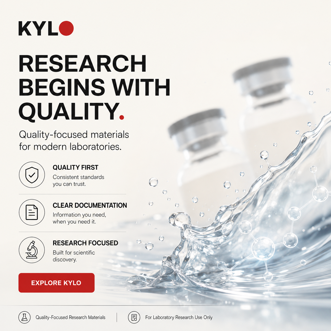 Kylo Labs Facebook ad: Research-Grade Material Analysis