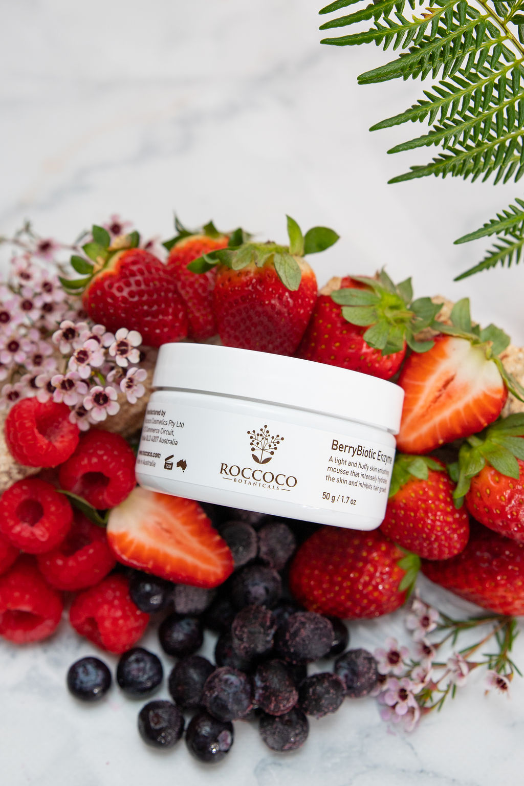 Roccoco Botanicals Facebook ad: The gentle alternative to every painful hair removal method.