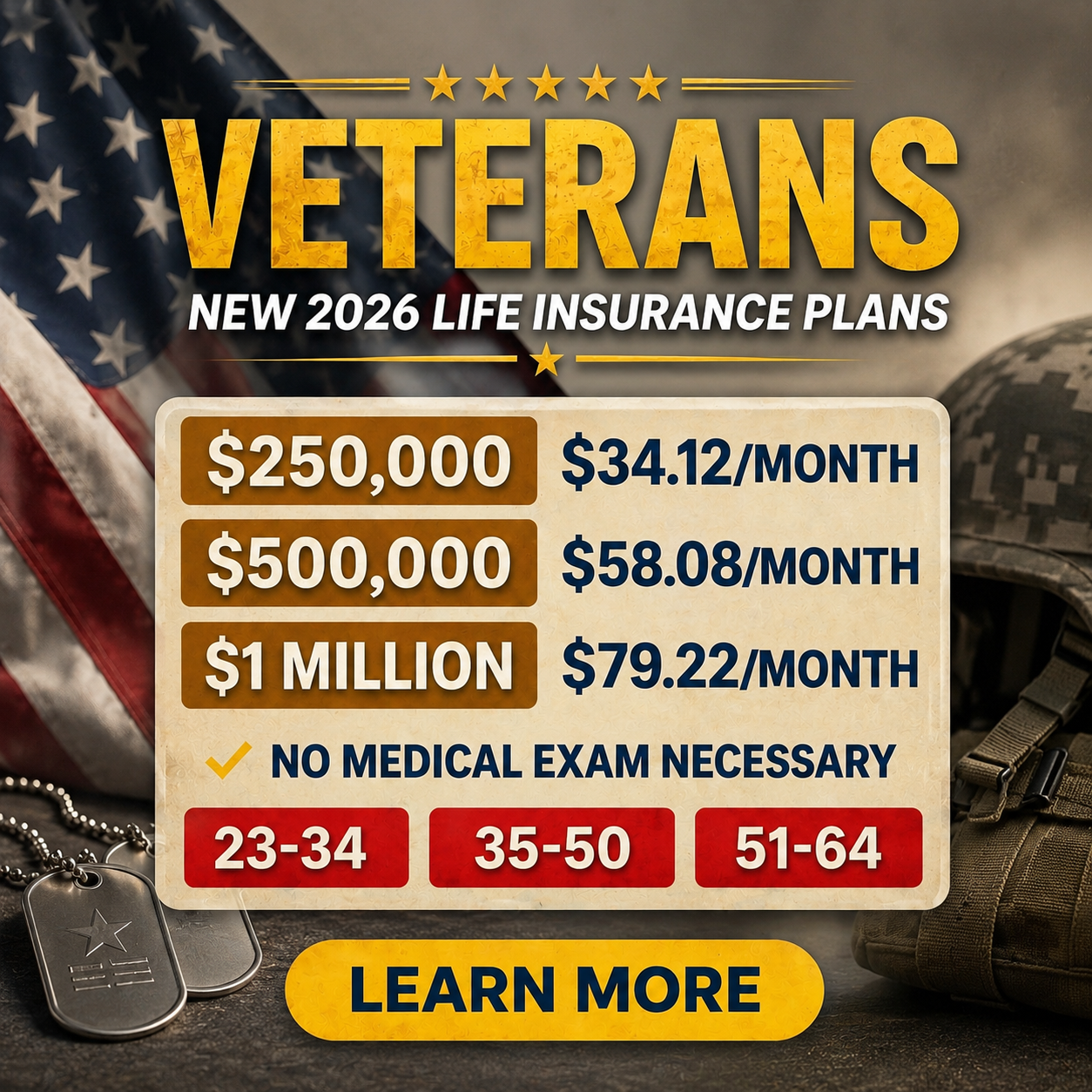 VA Life Benefits Facebook ad