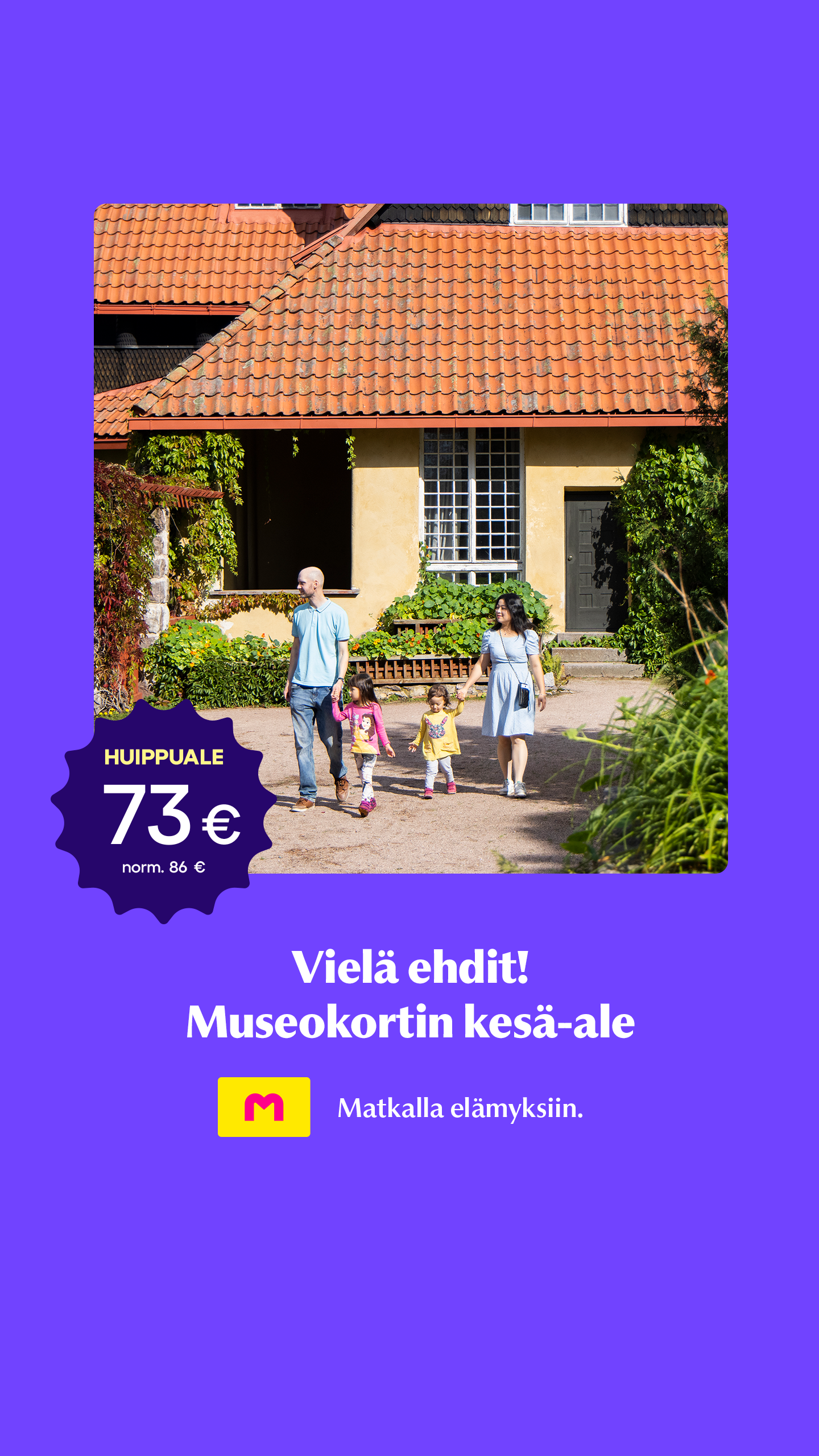 Museokortti Facebook ad from Jun 9, 2026