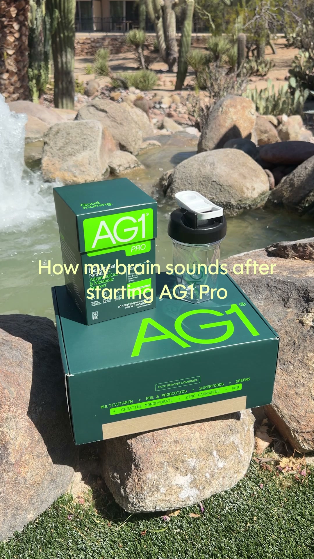 AG1 by Athletic Greens Facebook ad: One Pack. The Whole Stack.