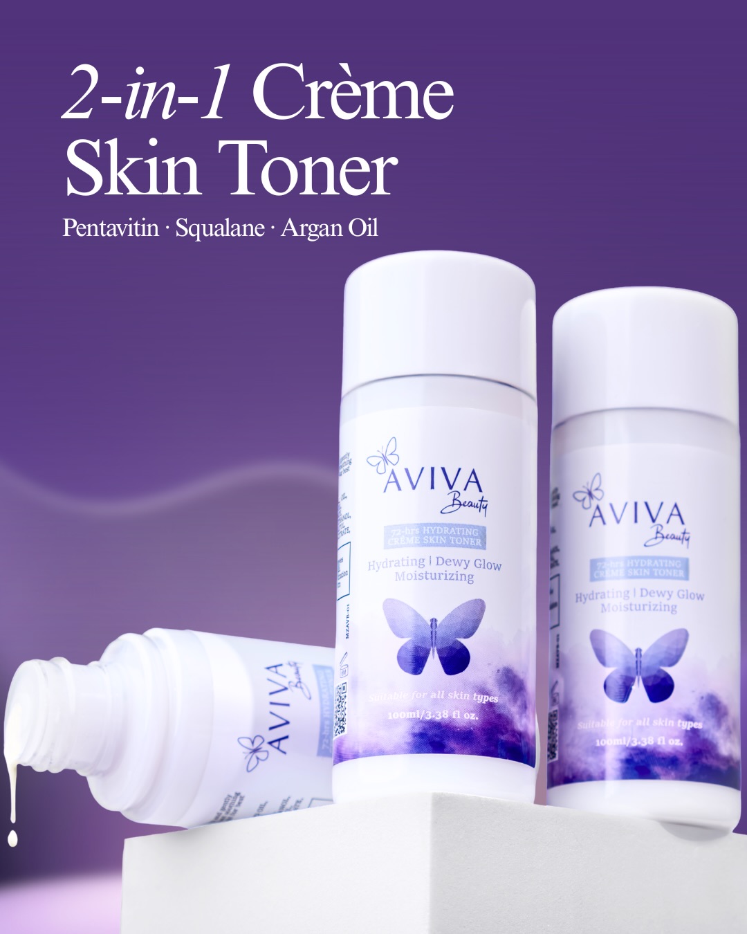 Aviva Beauty Facebook ad: If your skin feels dry, tight, and lacks…