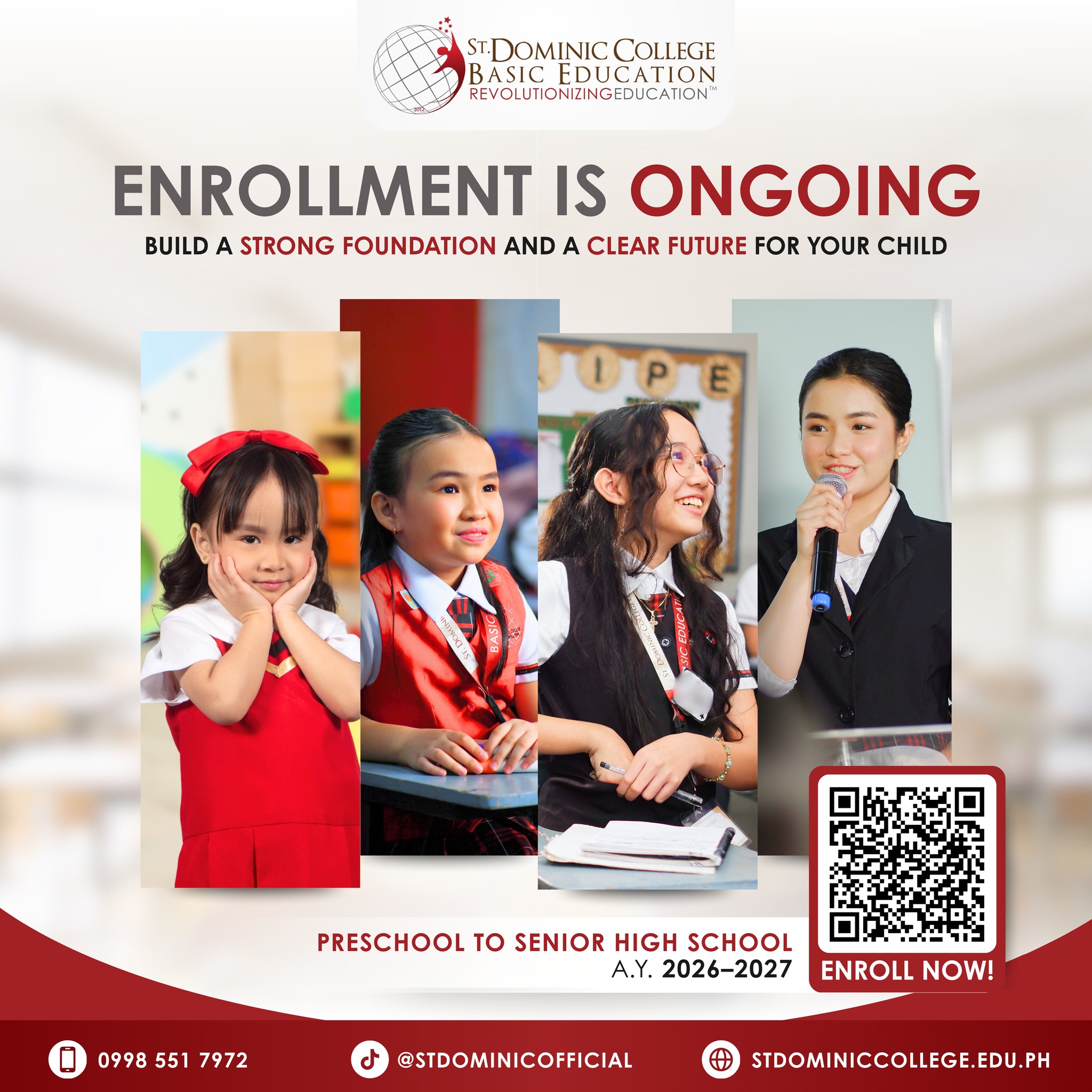 St. Dominic College Basic Education Department Facebook ad: 𝗡𝘂𝗿𝘁𝘂𝗿𝗶𝗻𝗴 𝗟𝗲𝗮𝗿𝗻𝗲𝗿𝘀 𝘄𝗶𝘁𝗵 𝗼𝘂𝗿…