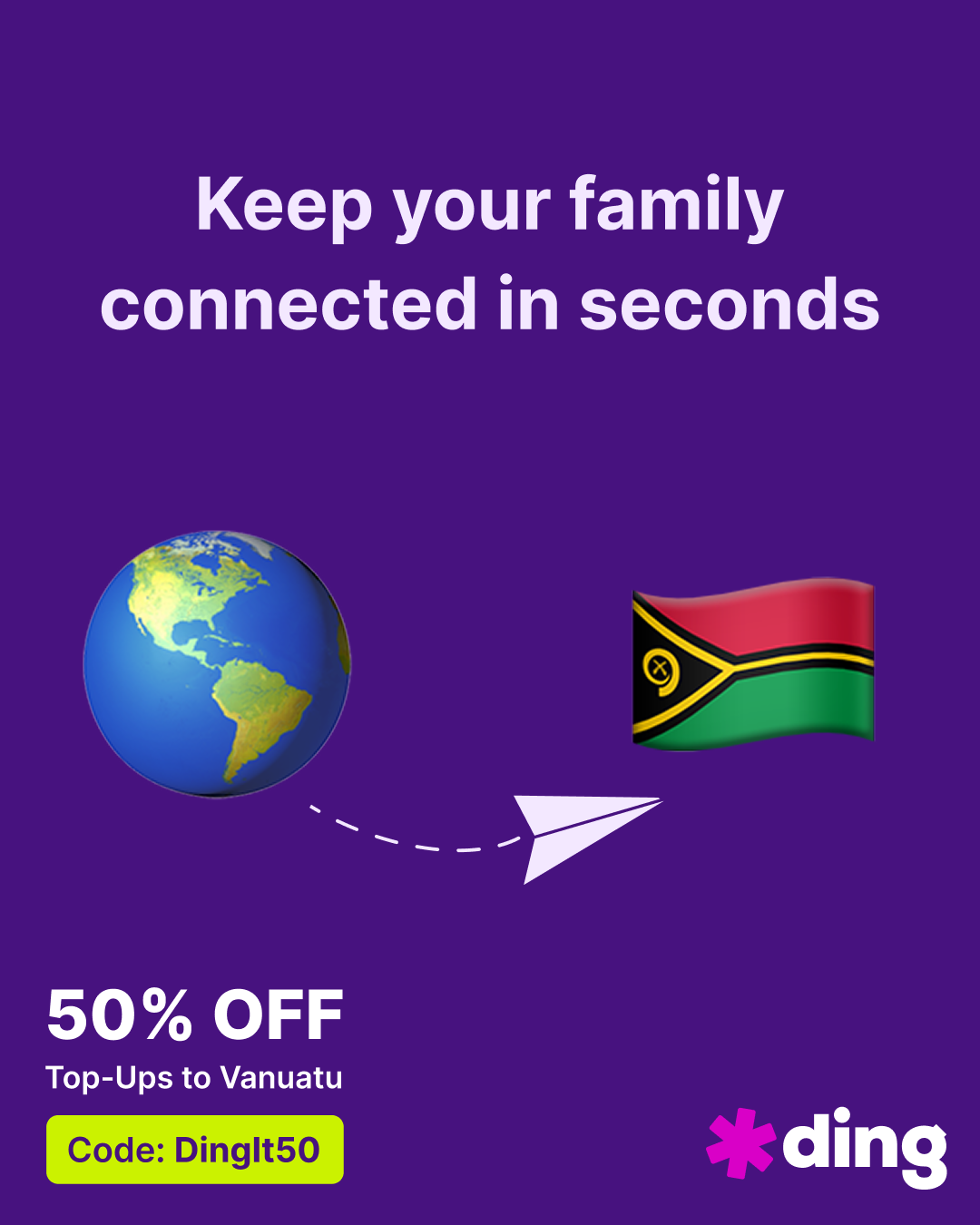 Ding Facebook ad