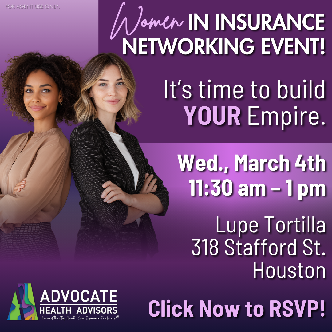 Advocate Health Advisors Facebook ad: Join us for a special Women In Insurance Networking event…