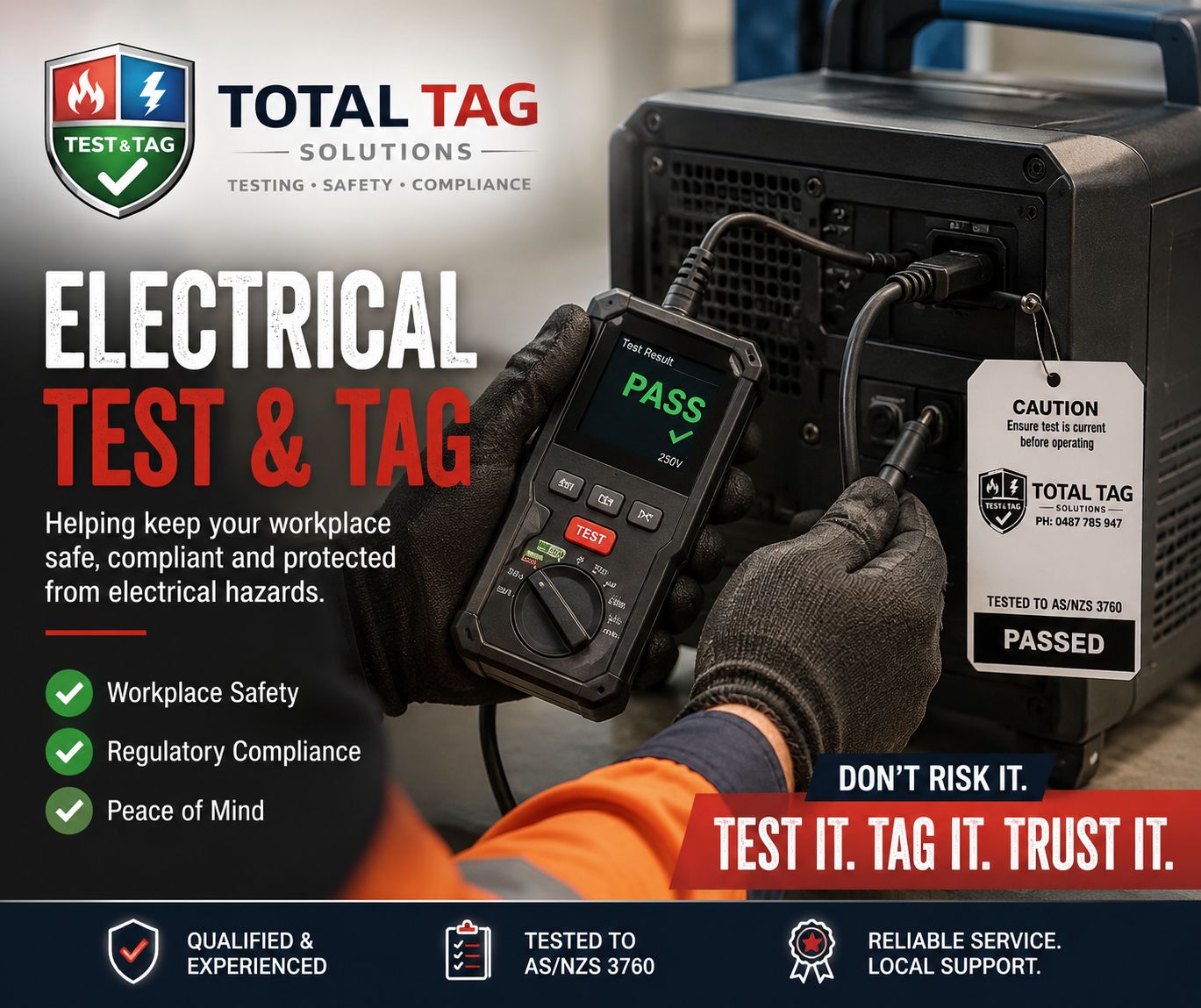 Total Tag Solutions Facebook ad: ELECTRICAL TEST & TAG