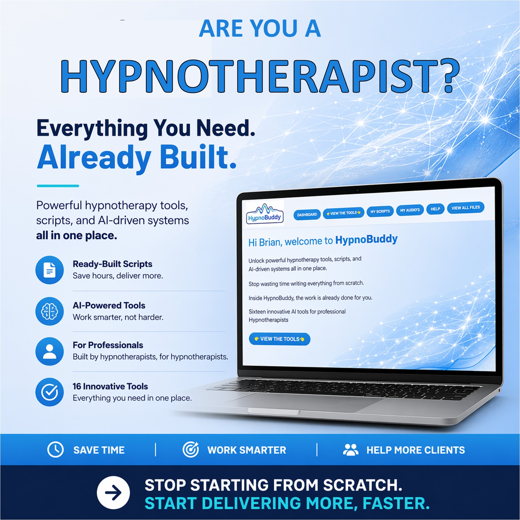 Innervisions School of Clinical Hypnosis Facebook ad: Hypnotherapy Tools That Do The Work For You