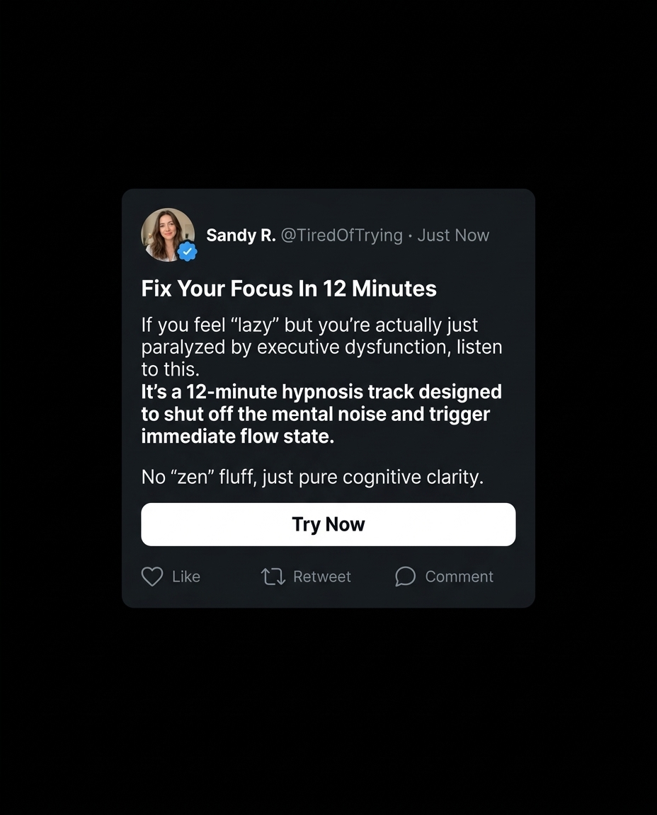 Kure for Hypnotherapy Facebook ad