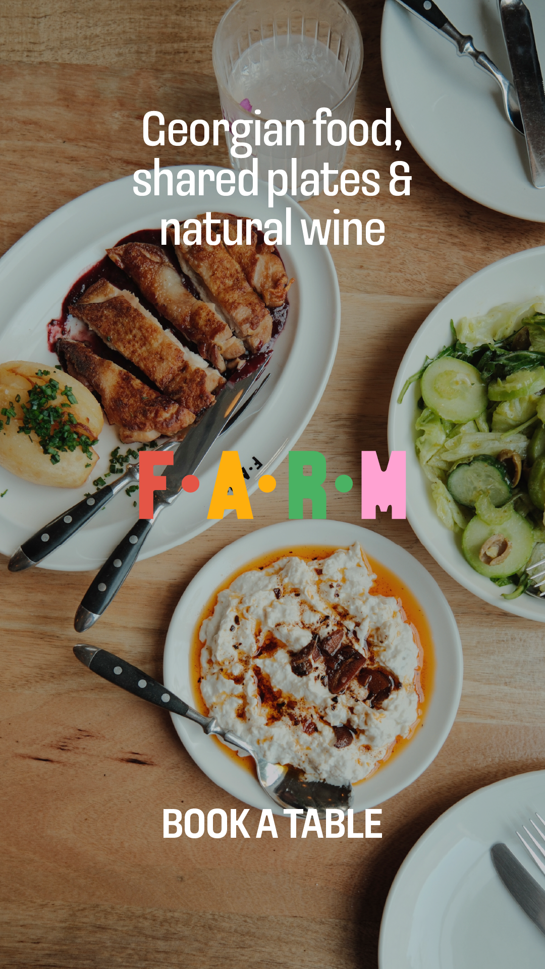 FARM - Feast Against Routine Meals Facebook ad: დაჯავშნე მაგიდა | Book a table