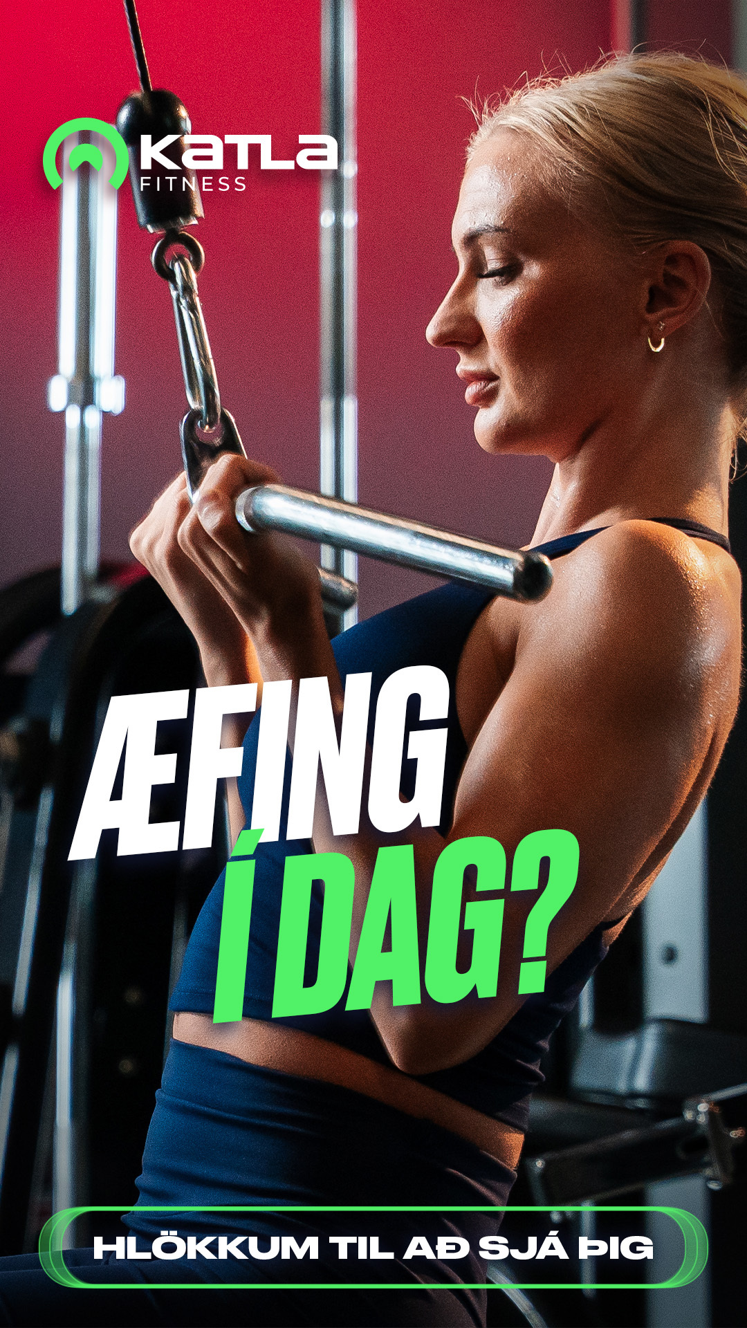 Katla Fitness Facebook ad: Æfing í dag?