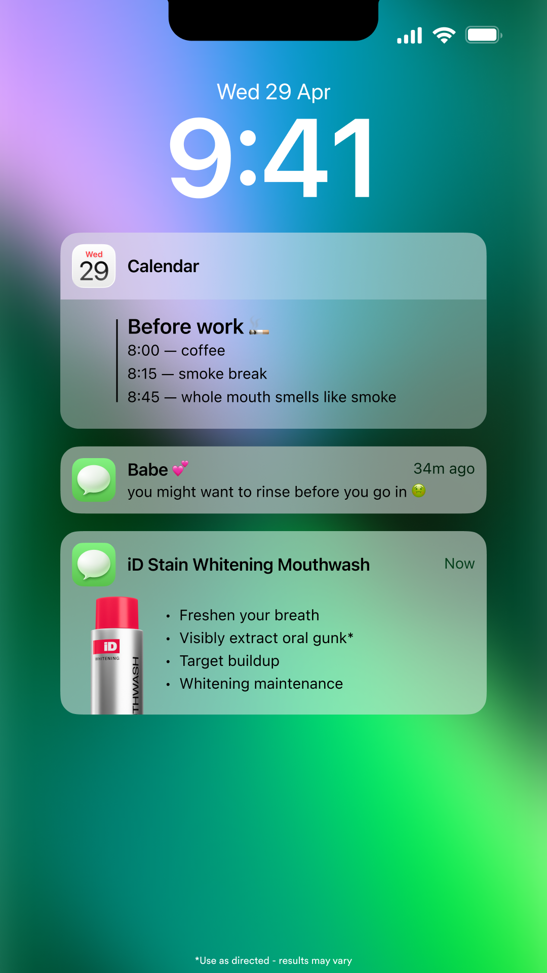 Hismile Facebook ad