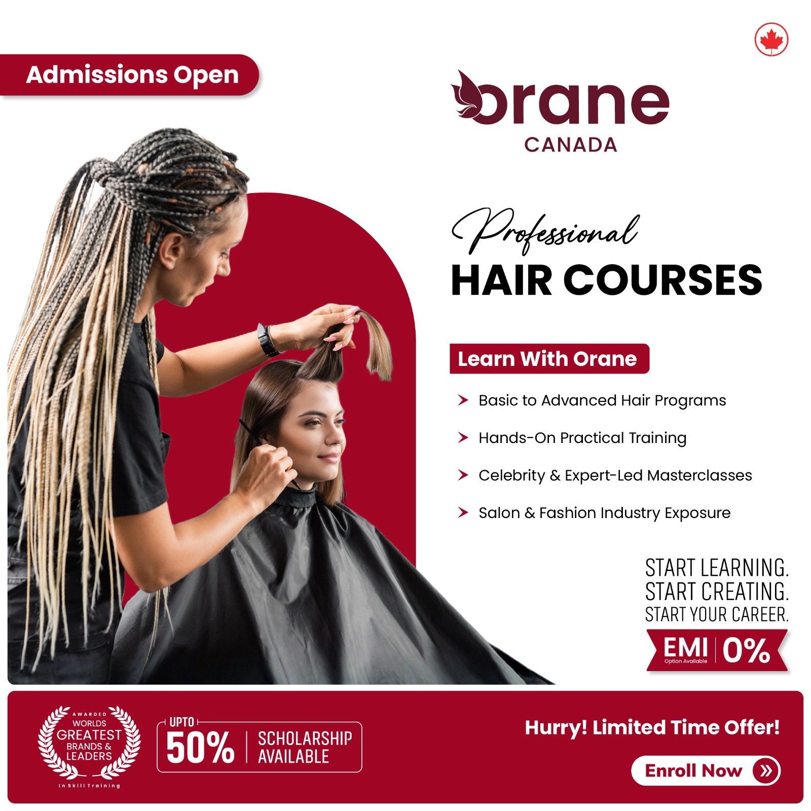 Orane International Noida Facebook ad: Turn Your Passion for Beauty into a Professional…
