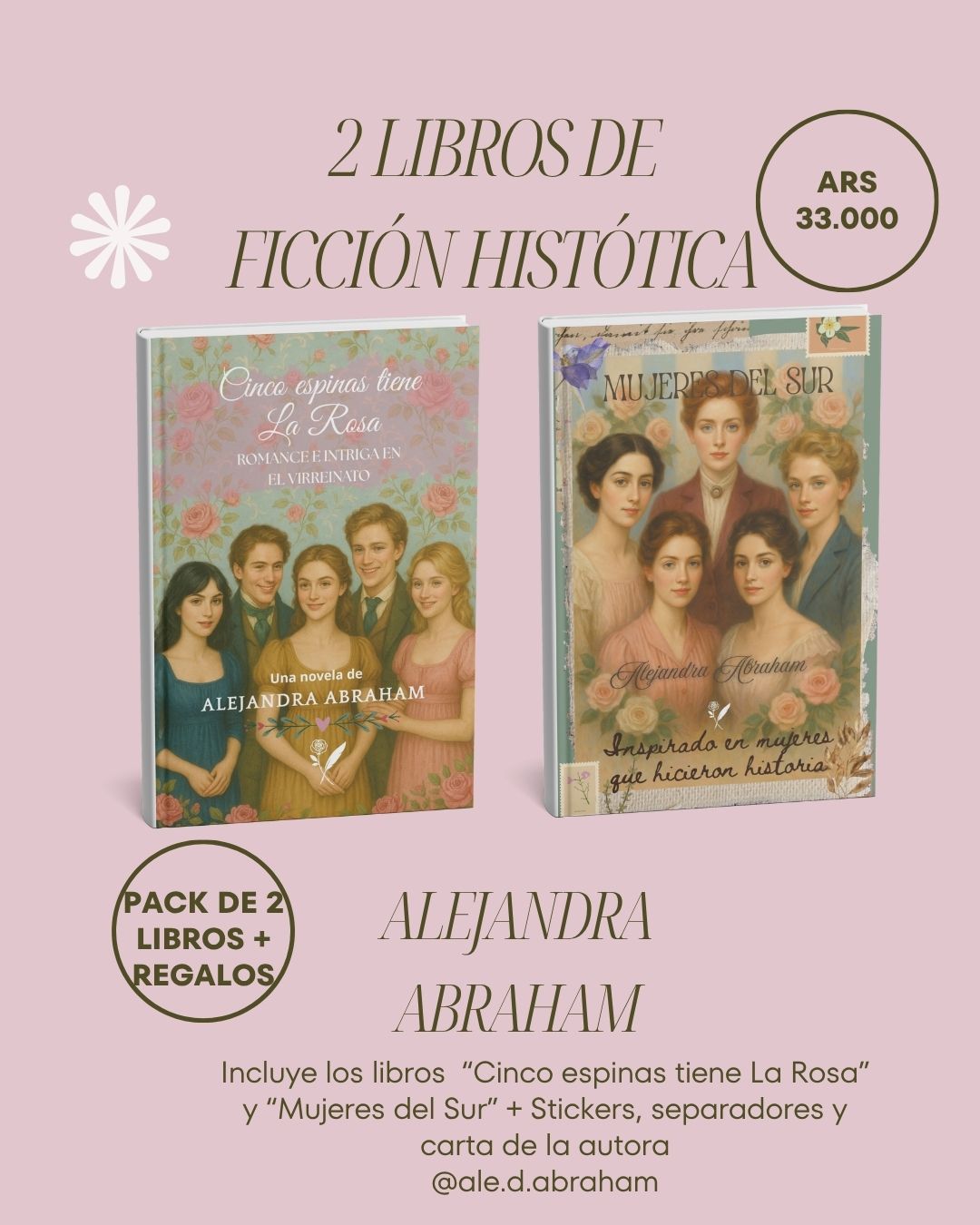 Alejandra Abraham Facebook ad: PACK DE LIBROS + REGALITOS DE LA AUTORA