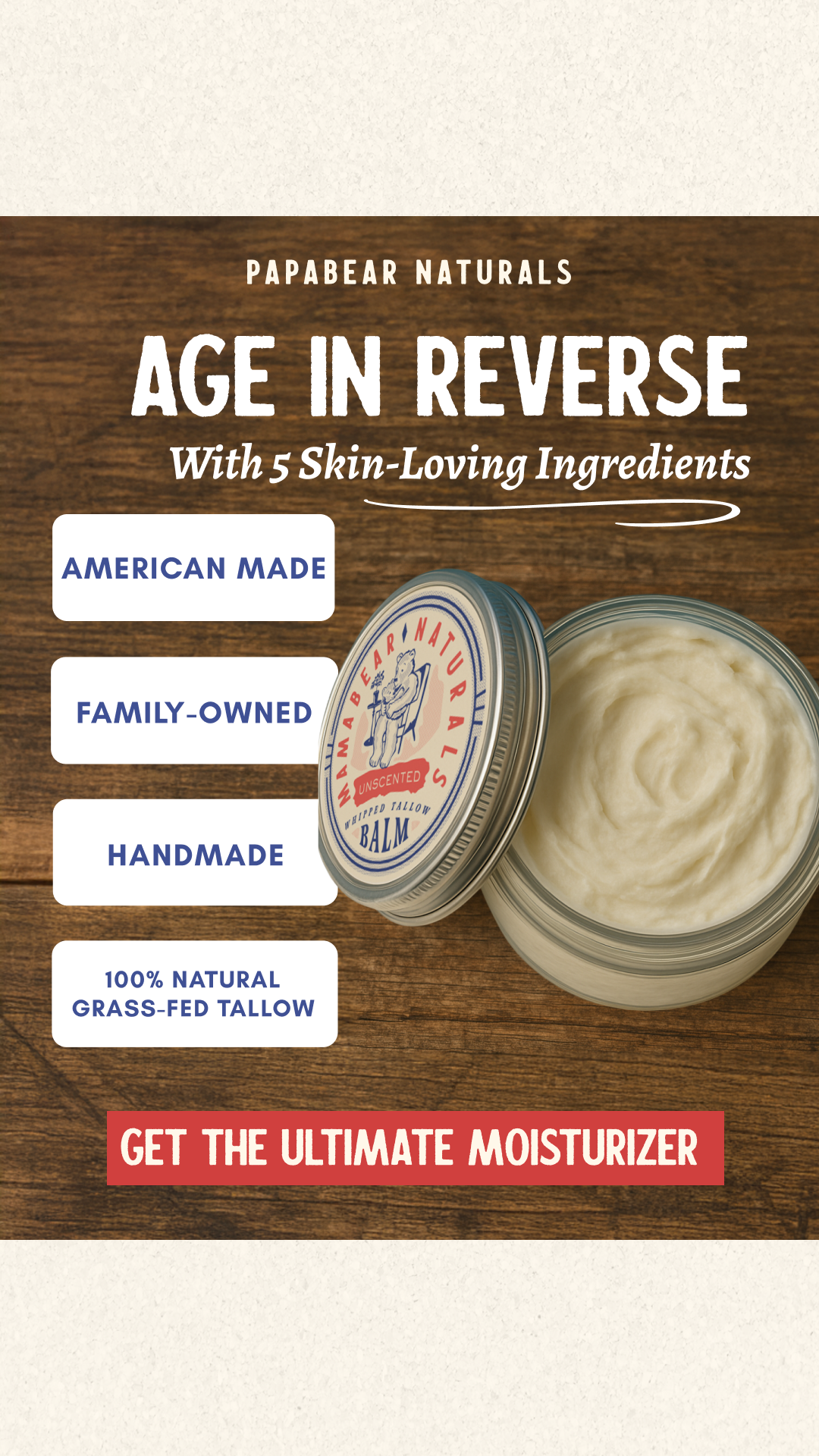 Papabear Naturals Facebook ad