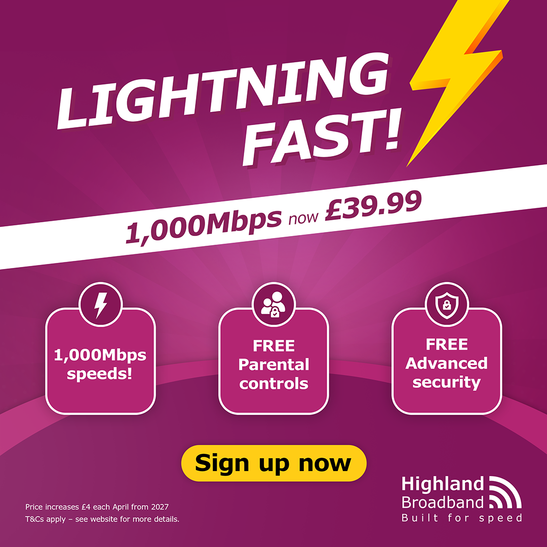 Highland Broadband Facebook ad