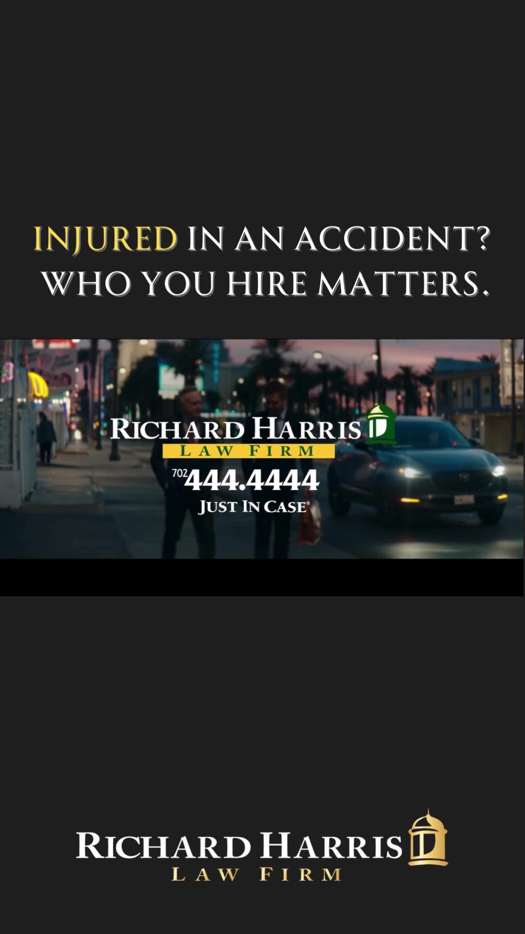 Richard Harris Law Firm Facebook ad: Get Max Compensation!
