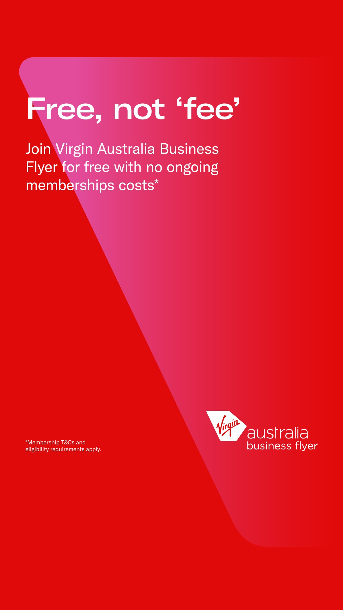 Virgin Australia Facebook ad