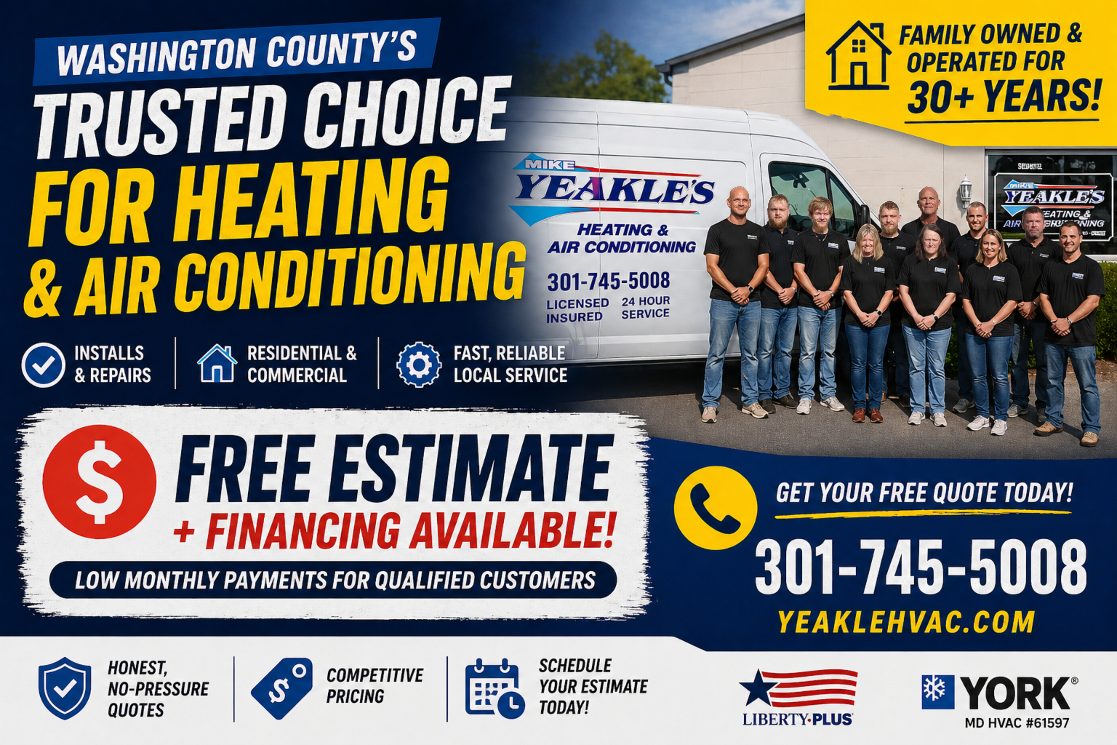 Mike Yeakle's Heating and Air Conditioning Facebook ad