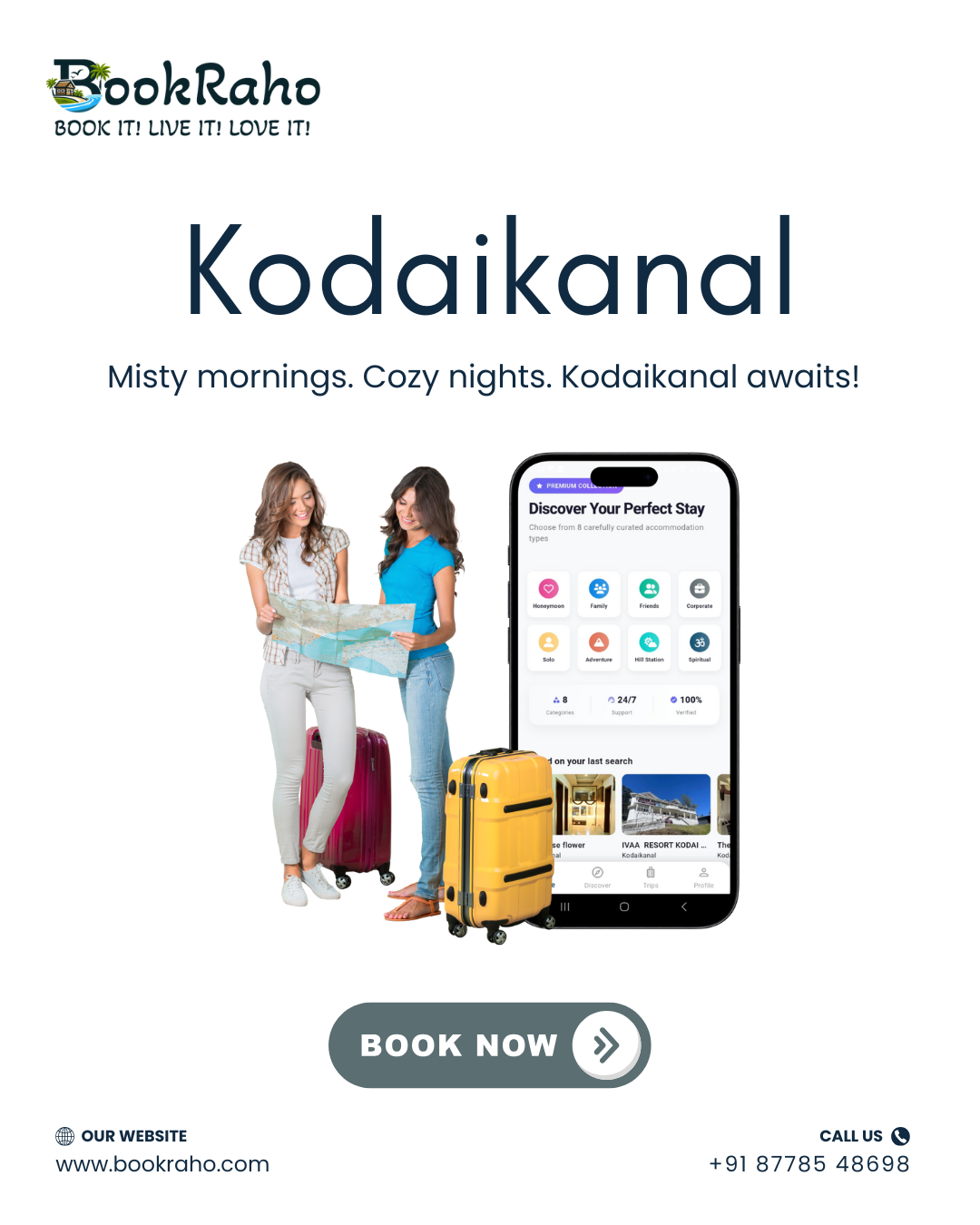 BookRaho Facebook ad: Explore Beautiful Kodaikanal