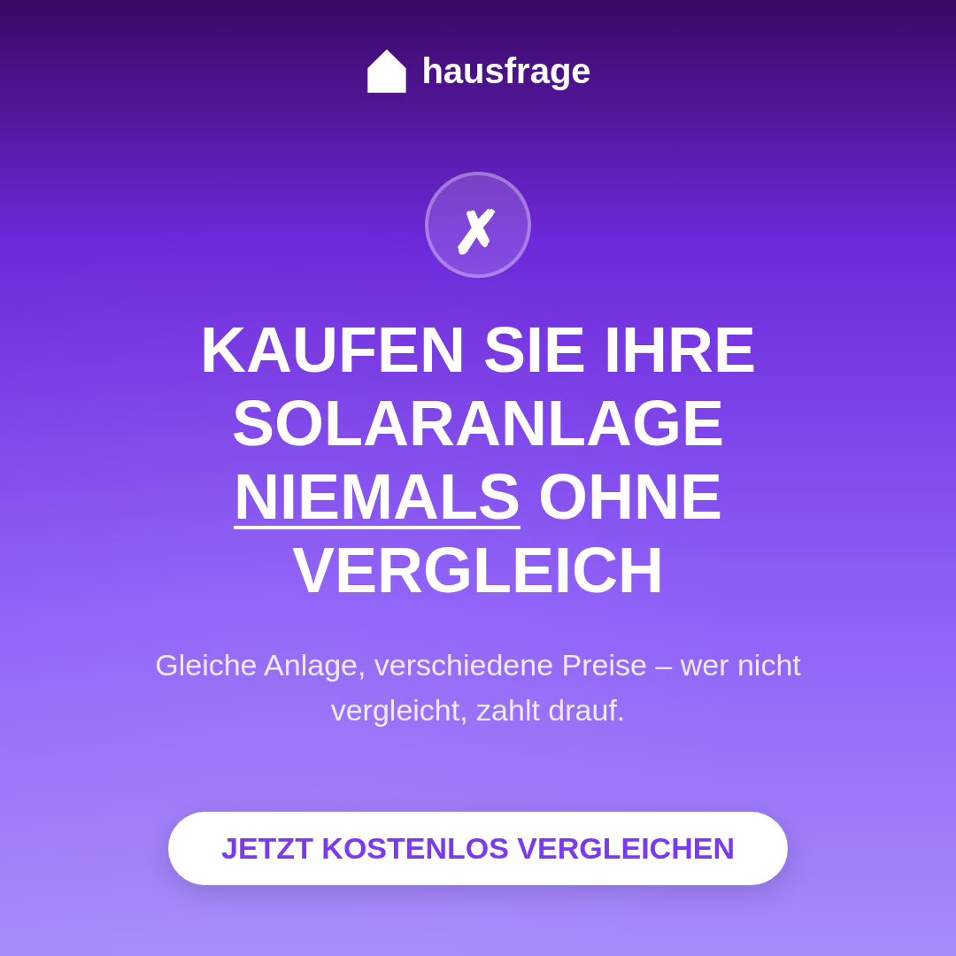 Hausfrage Facebook ad