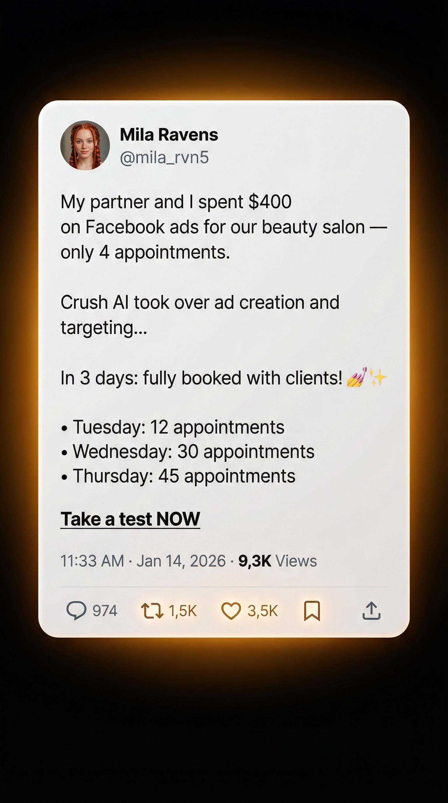 trycrush.ai Facebook ad