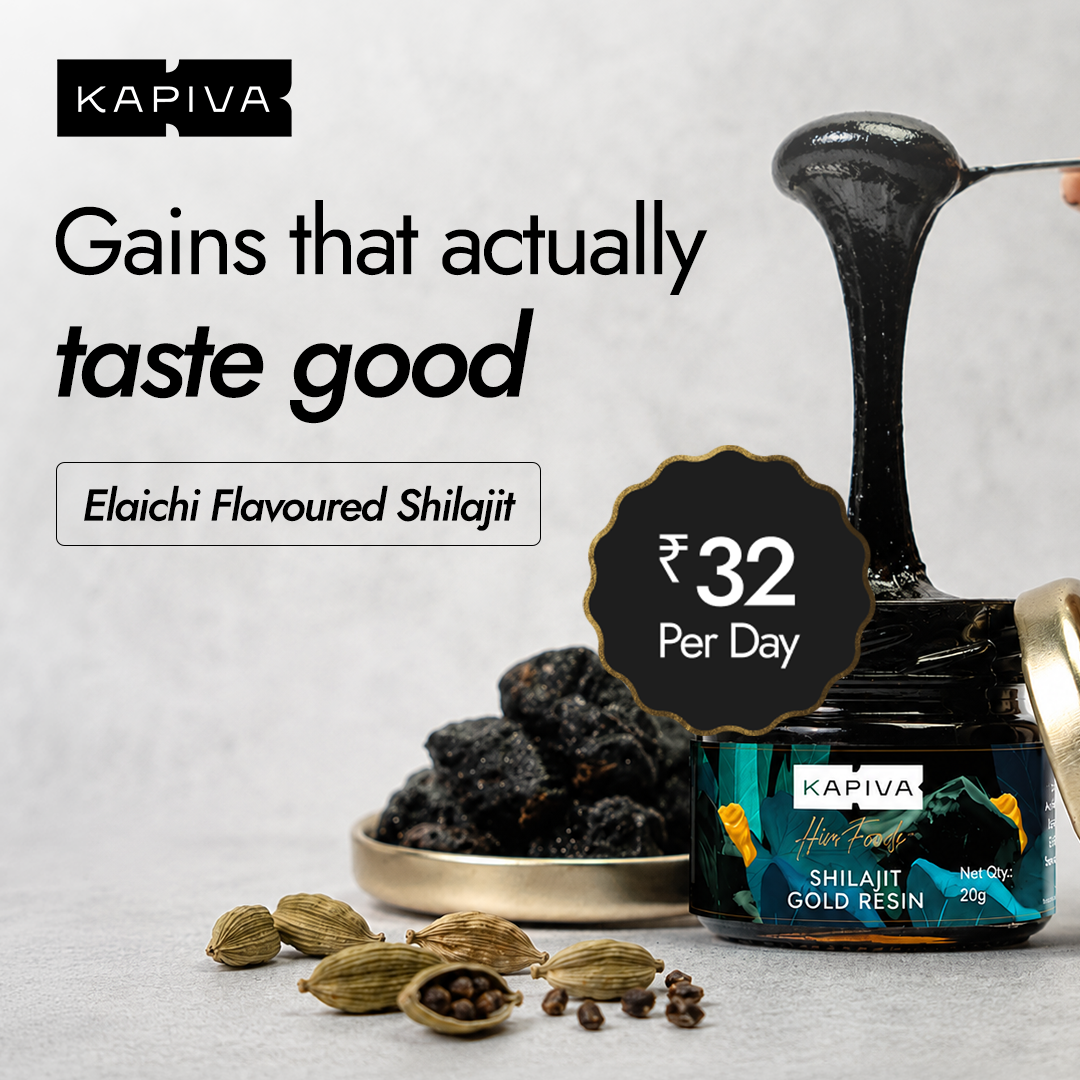 Kapiva Performance Facebook ad: Kapiva Shilajit Gold, Build Muscle Naturally.