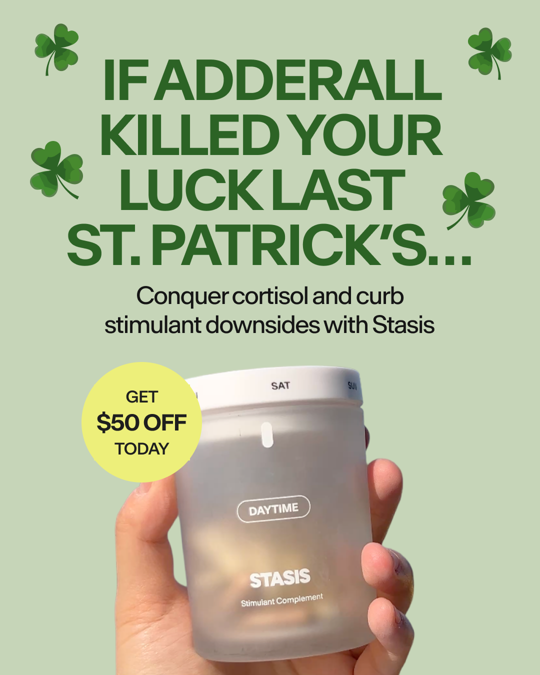 Stasis Facebook ad