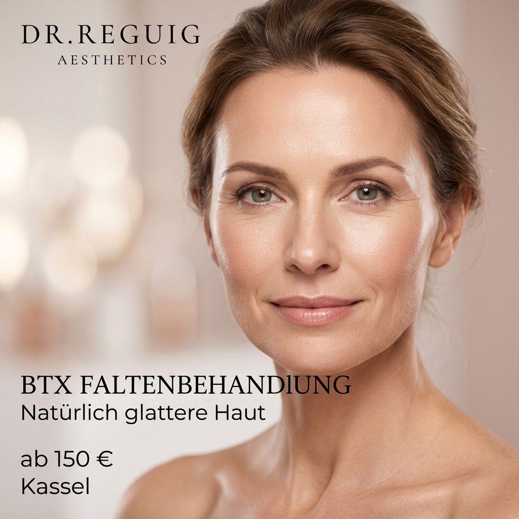 Dr. Reguig Aesthetics Facebook ad: EXKLUSIV IN KASSEL: BTX FALTENBEHANDLUNG