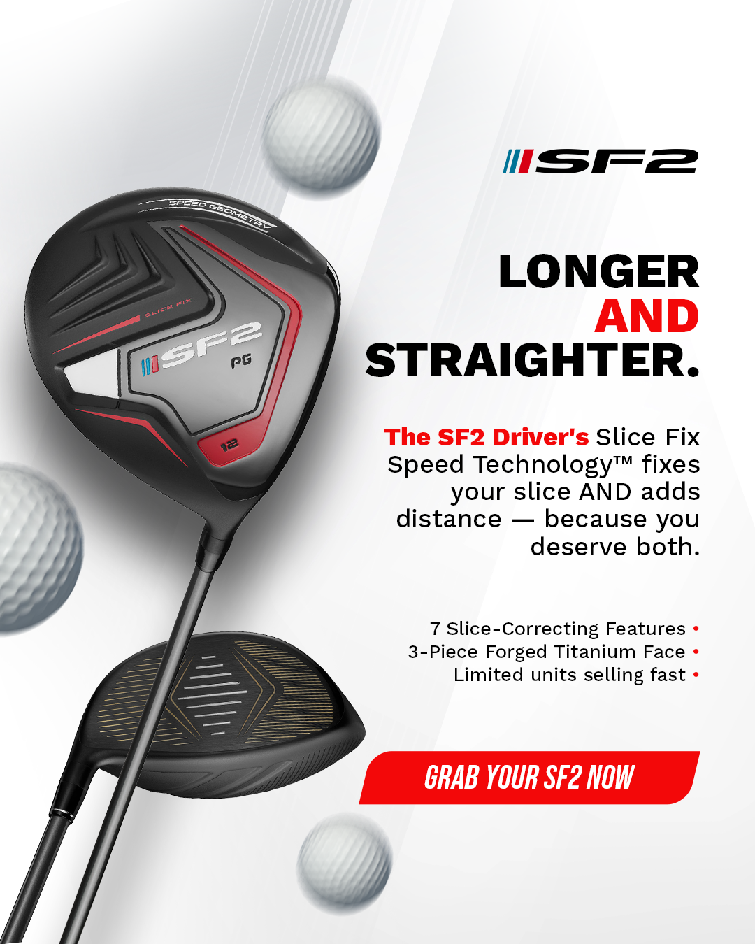 Performance Golf Facebook ad