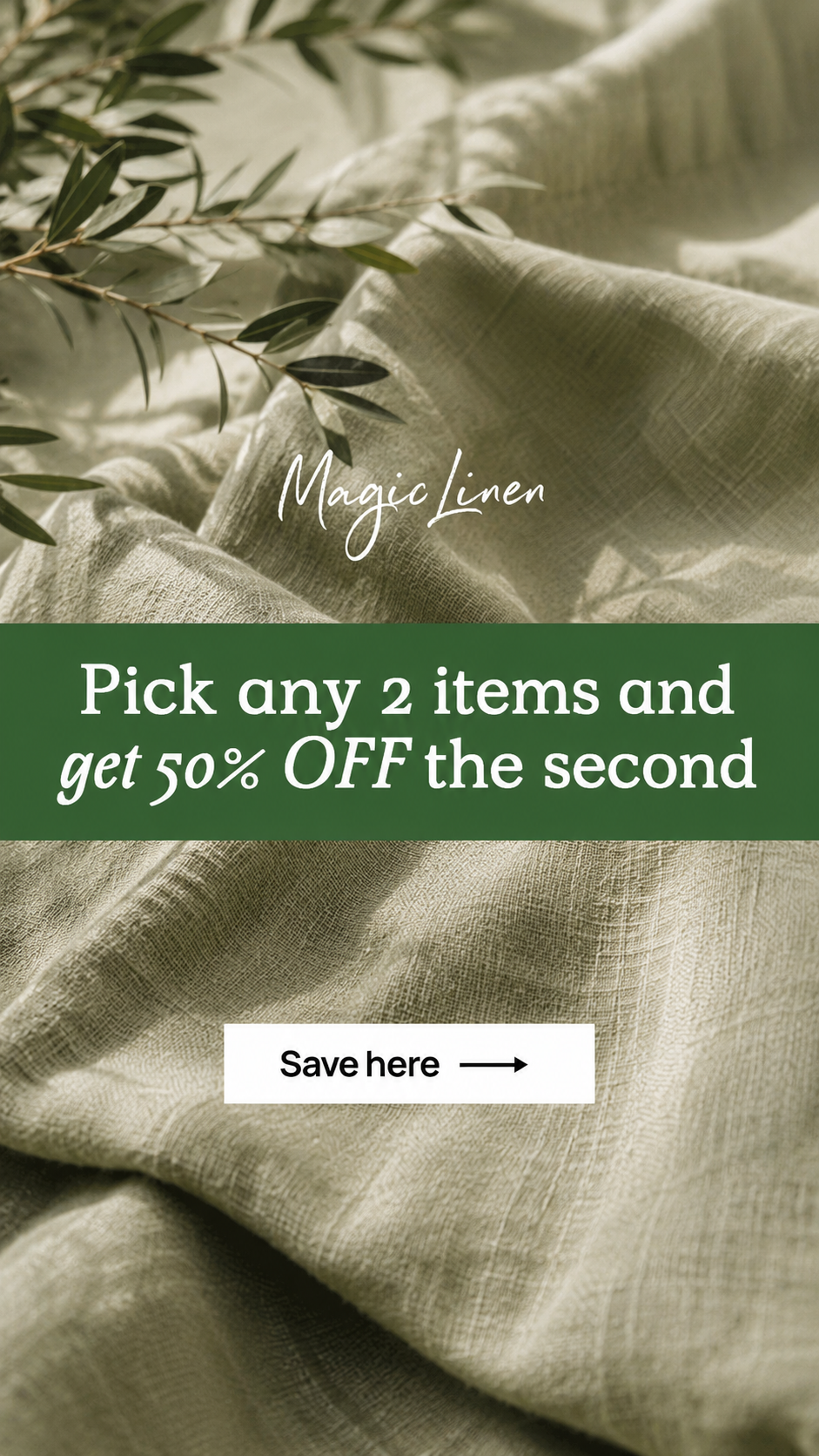 MagicLinen Facebook ad