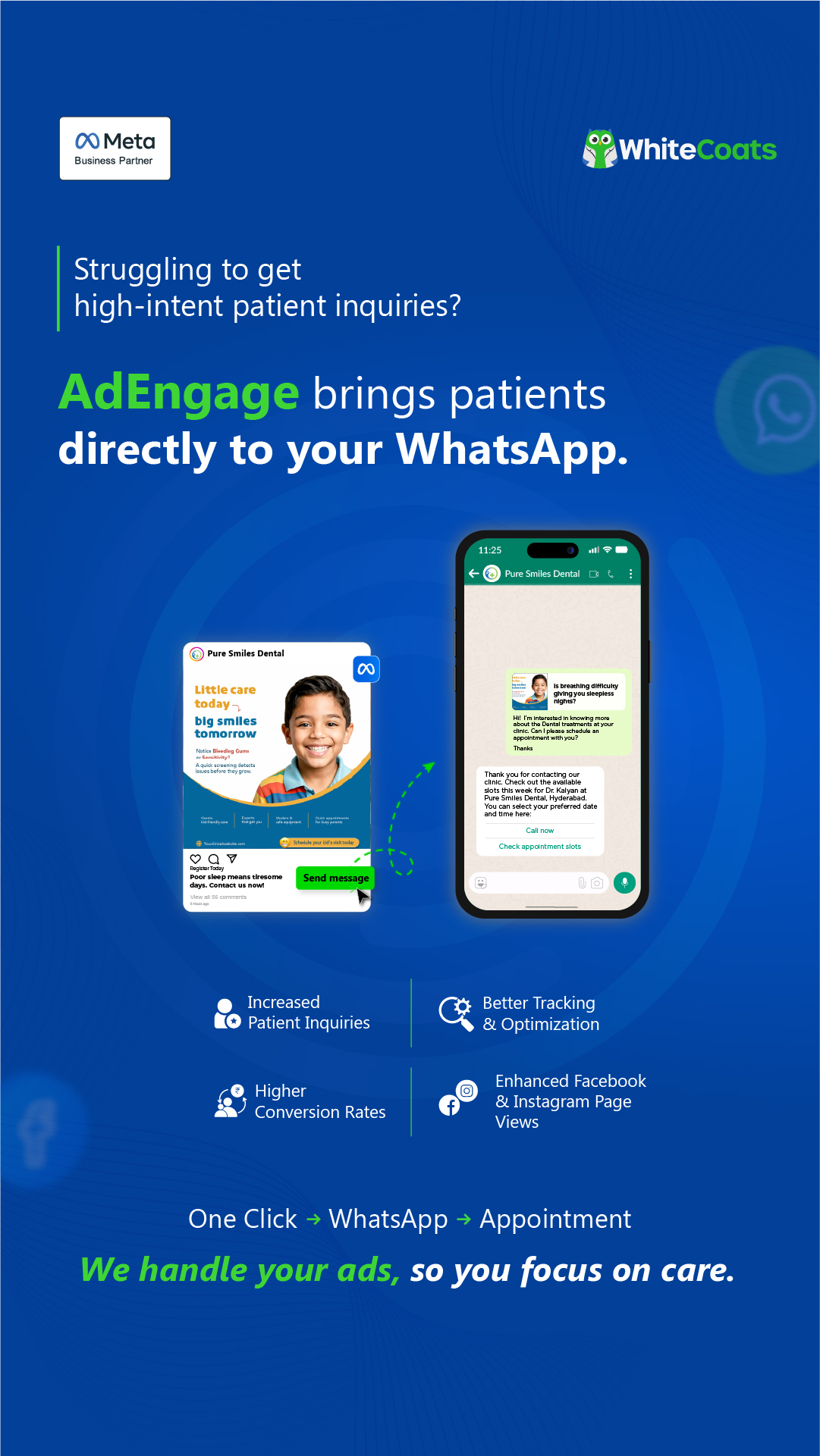 WhiteCoats Facebook ad from Dec 5, 2025