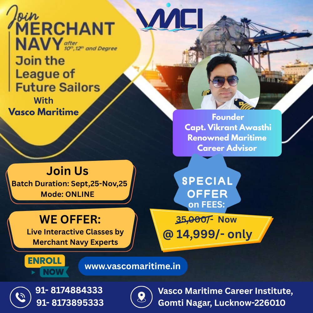 Vasco Maritime Merchant Navy Institute Lucknow Facebook ad: Join the League of Future Sailors!