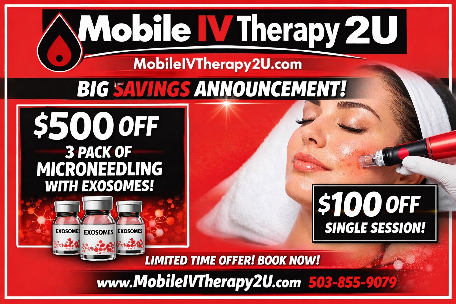 Mobile IV Therapy 2U Facebook ad