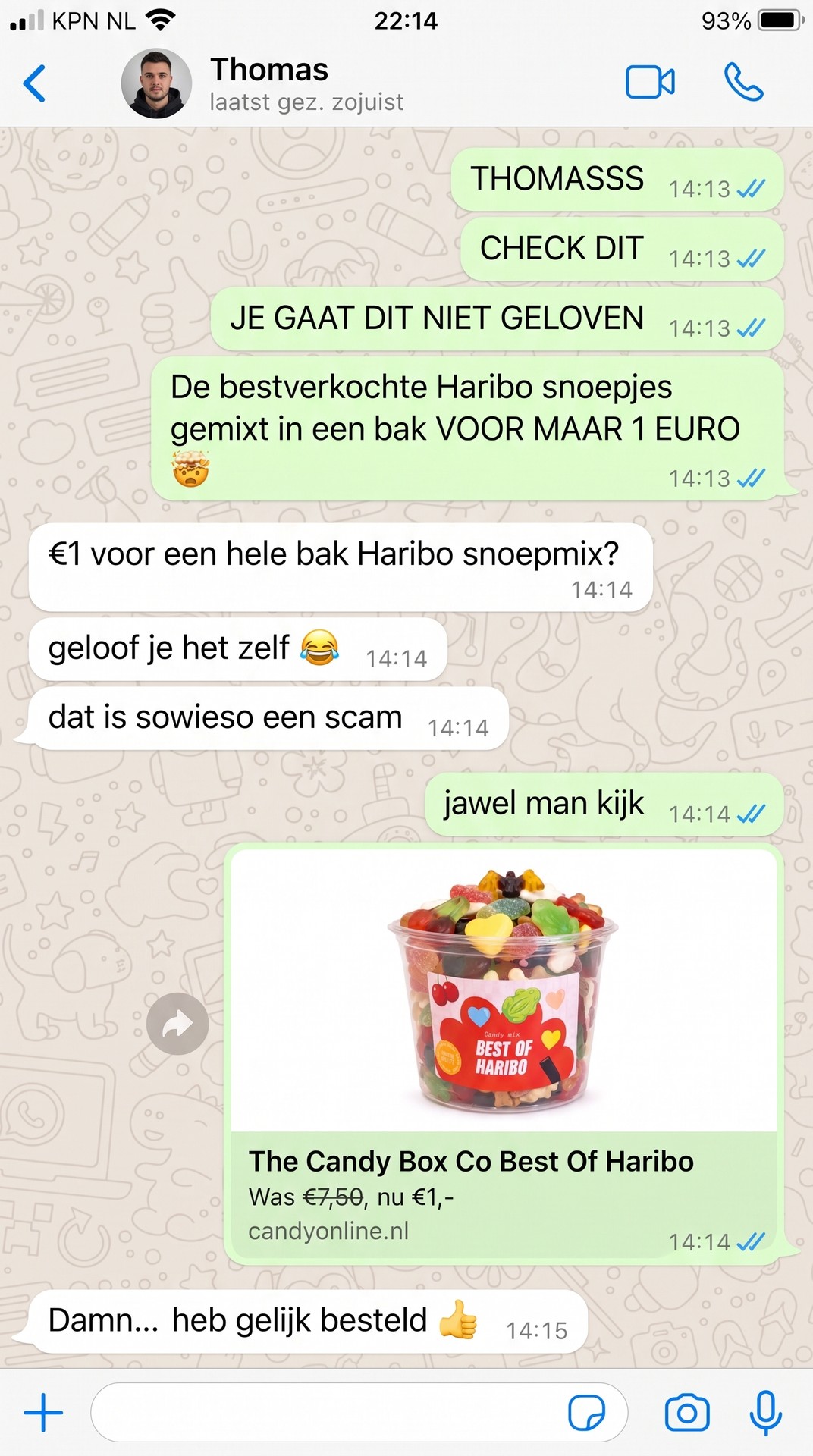 candyonline.nl - snoep Facebook ad