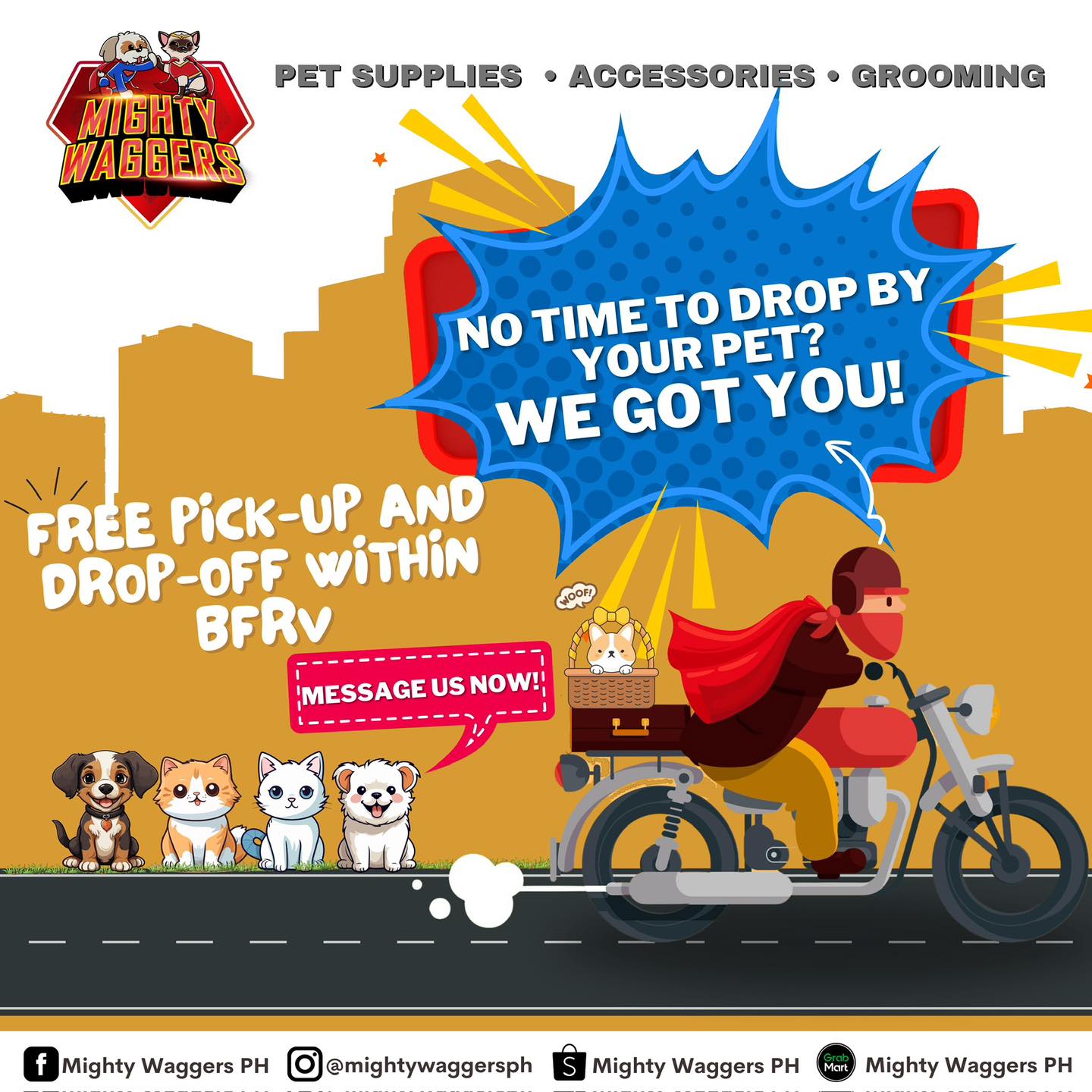 Mighty Waggers PH - Pet Supplies • Accessories • Grooming Facebook ad