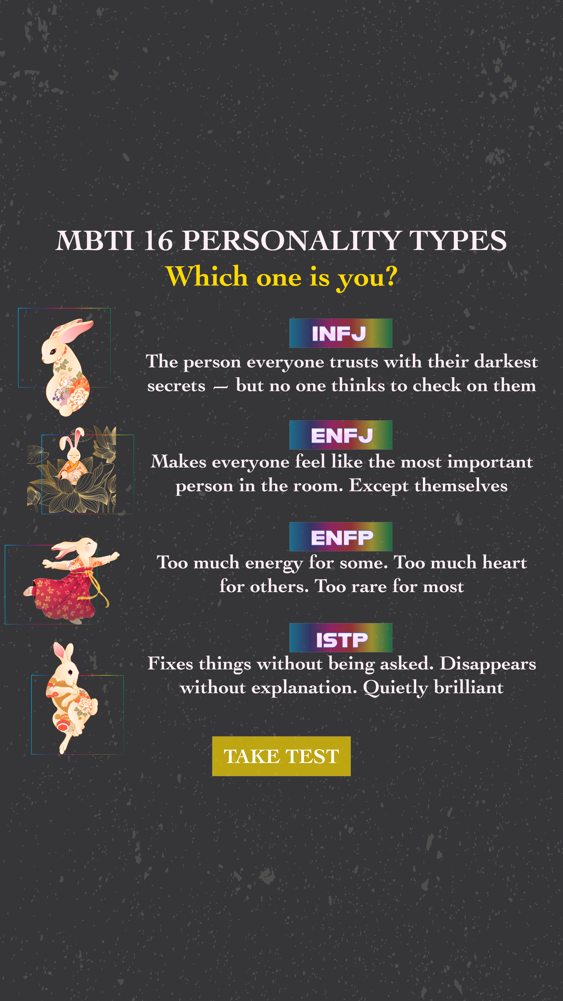 Personality Type Facebook ad