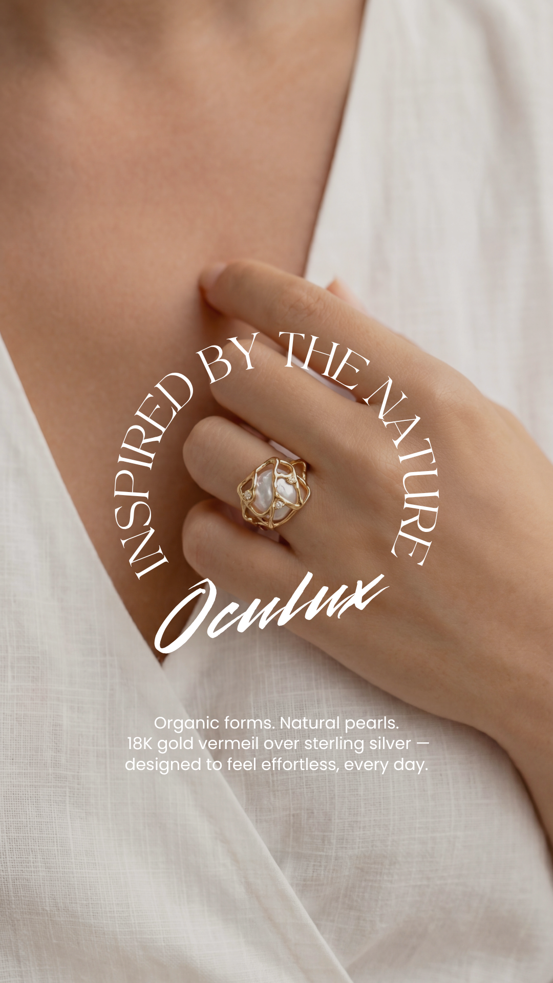 Oculux Jewelry Facebook ad: Inspired by Nature