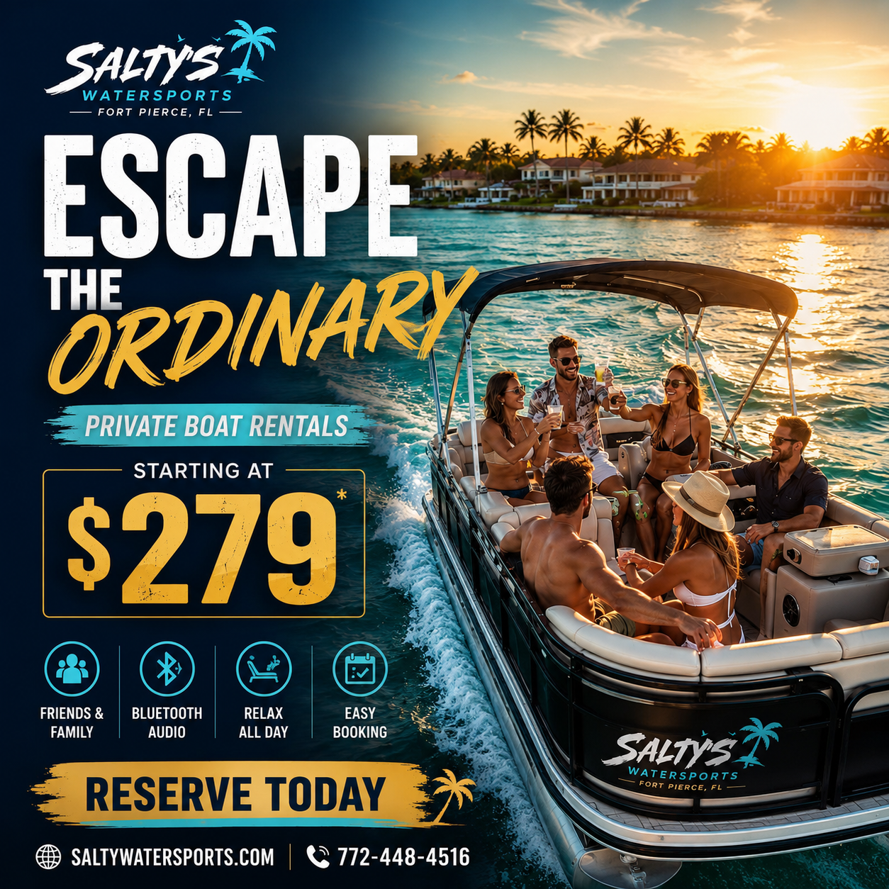 Salty’s Water Sports Boat & Jet Ski Rental Facebook ad