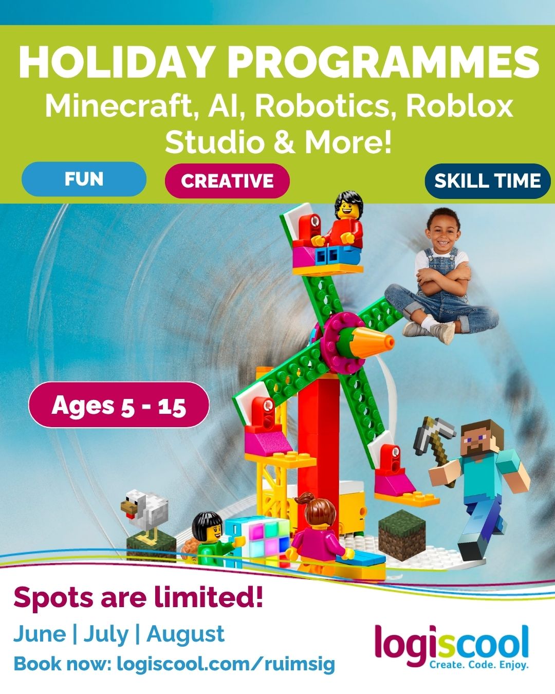 Logiscool Ruimsig Facebook ad: Winter Holidays Camps