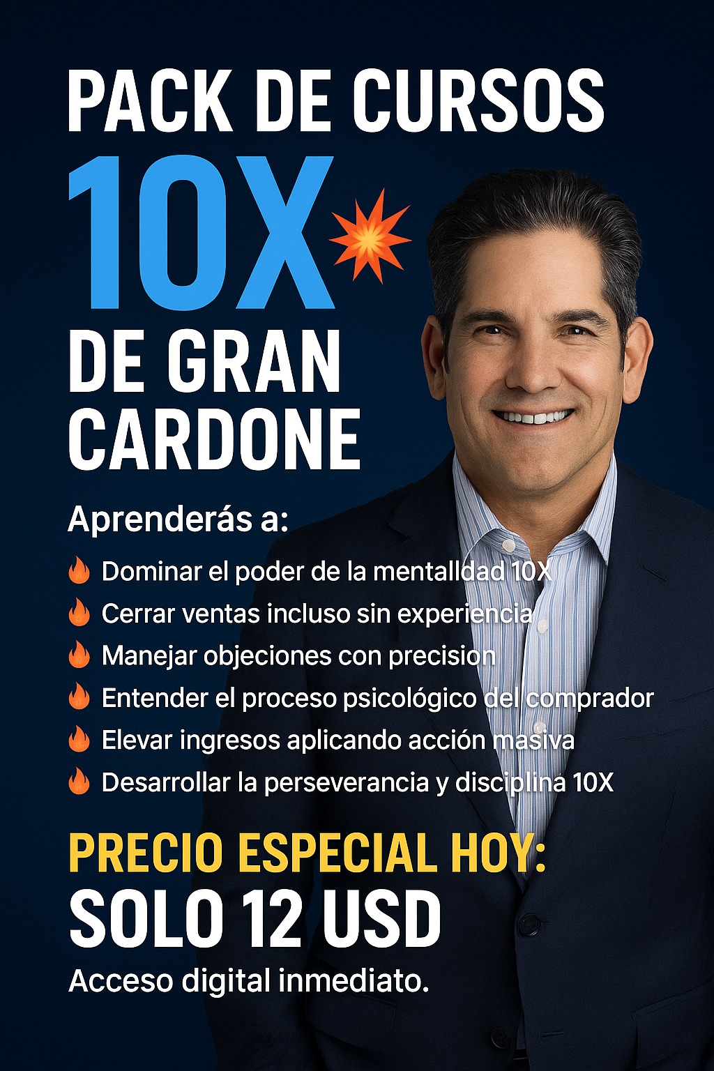 Saber Total Facebook ad: PACK DE CURSOS DE GRANT CARDONE, FILOSOFÍA 10X